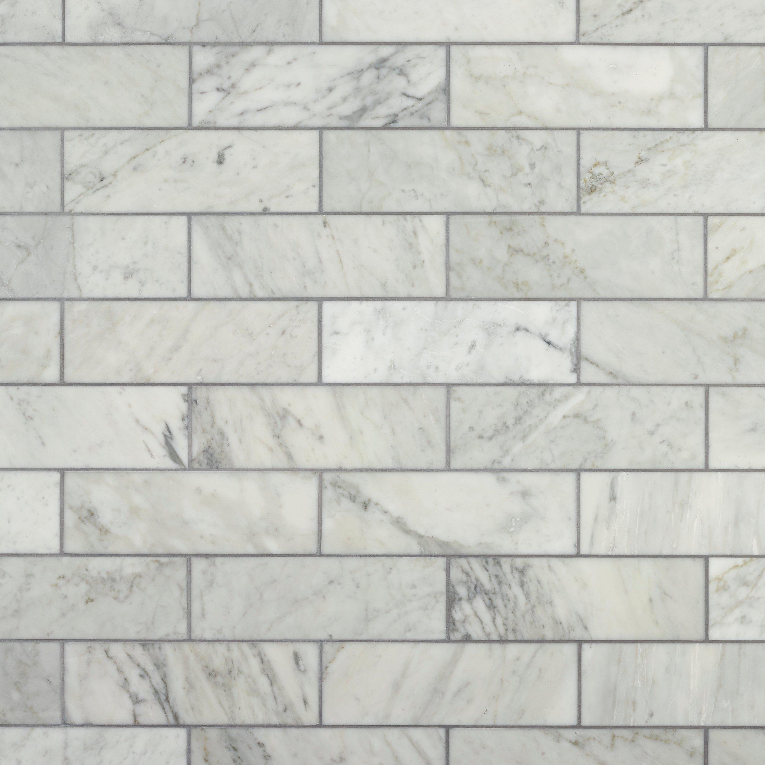 Bianco Carrara Honed Marble Tile