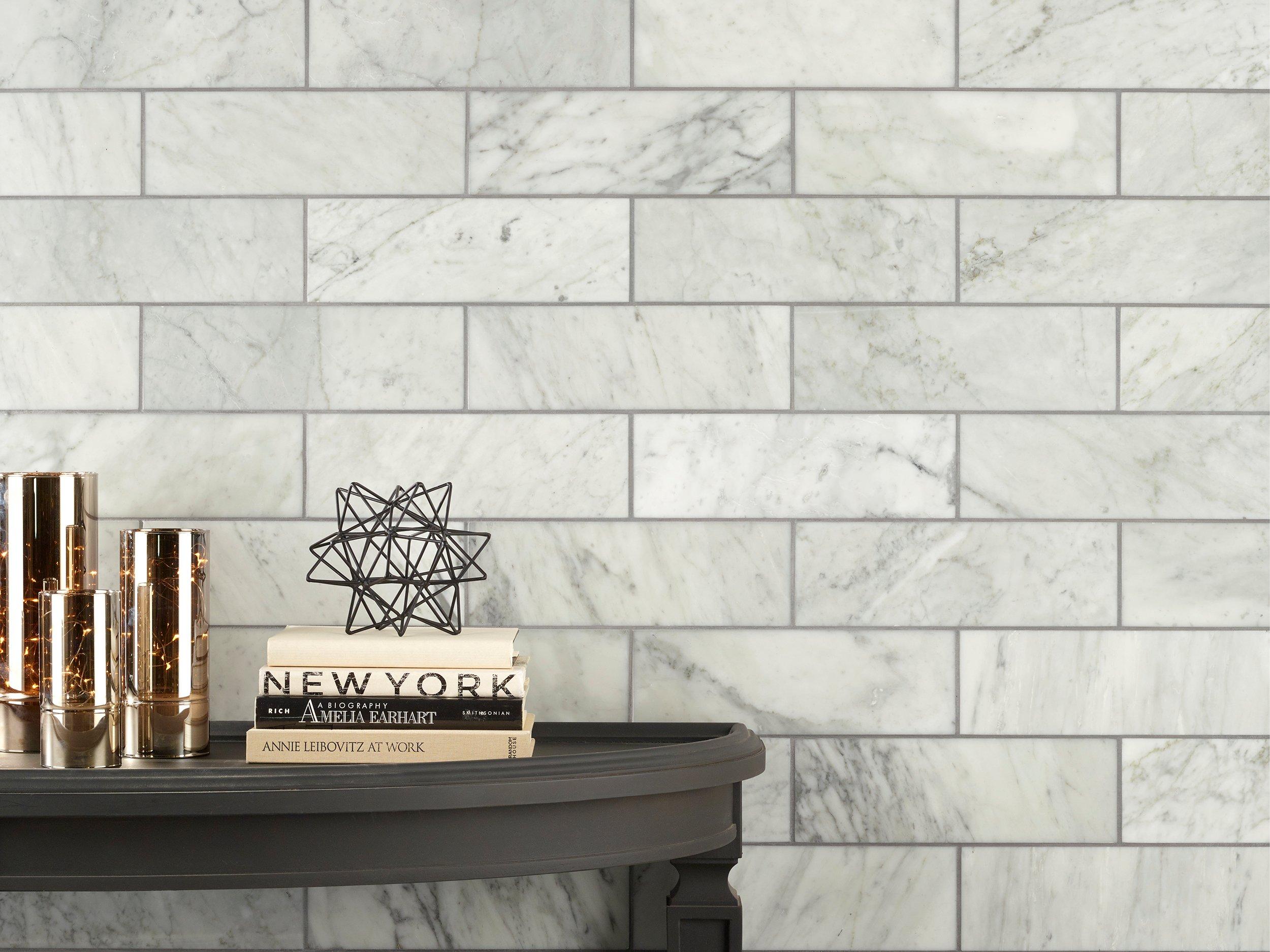Bianco Carrara 4 x 12 in. Honed Marble Tile
