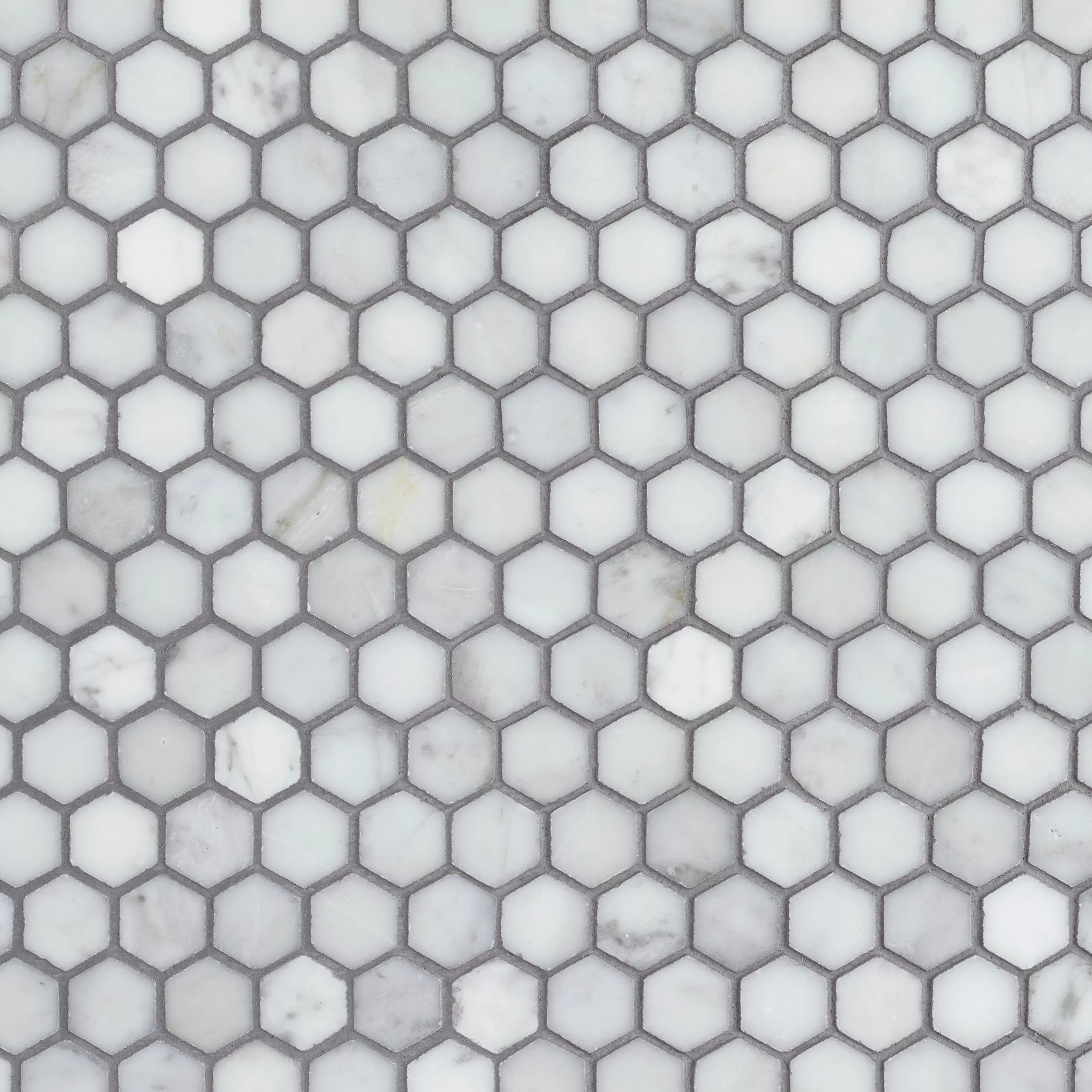 Bianco Carrara 1 in. Polished Marble Hexagon Mosaic