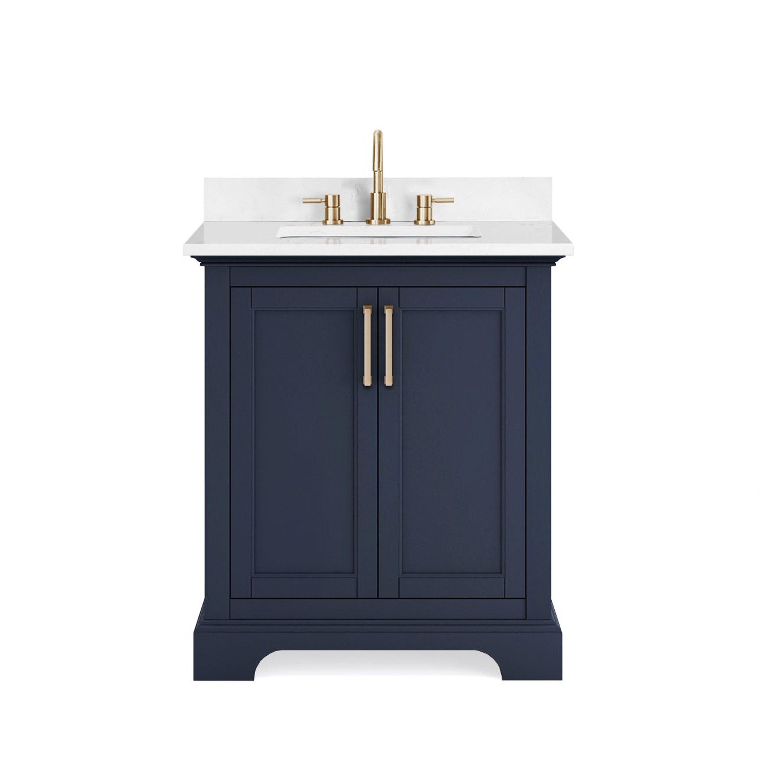 Paxton 37 in. Navy Vanity with Engineered Top 37in. 100875772