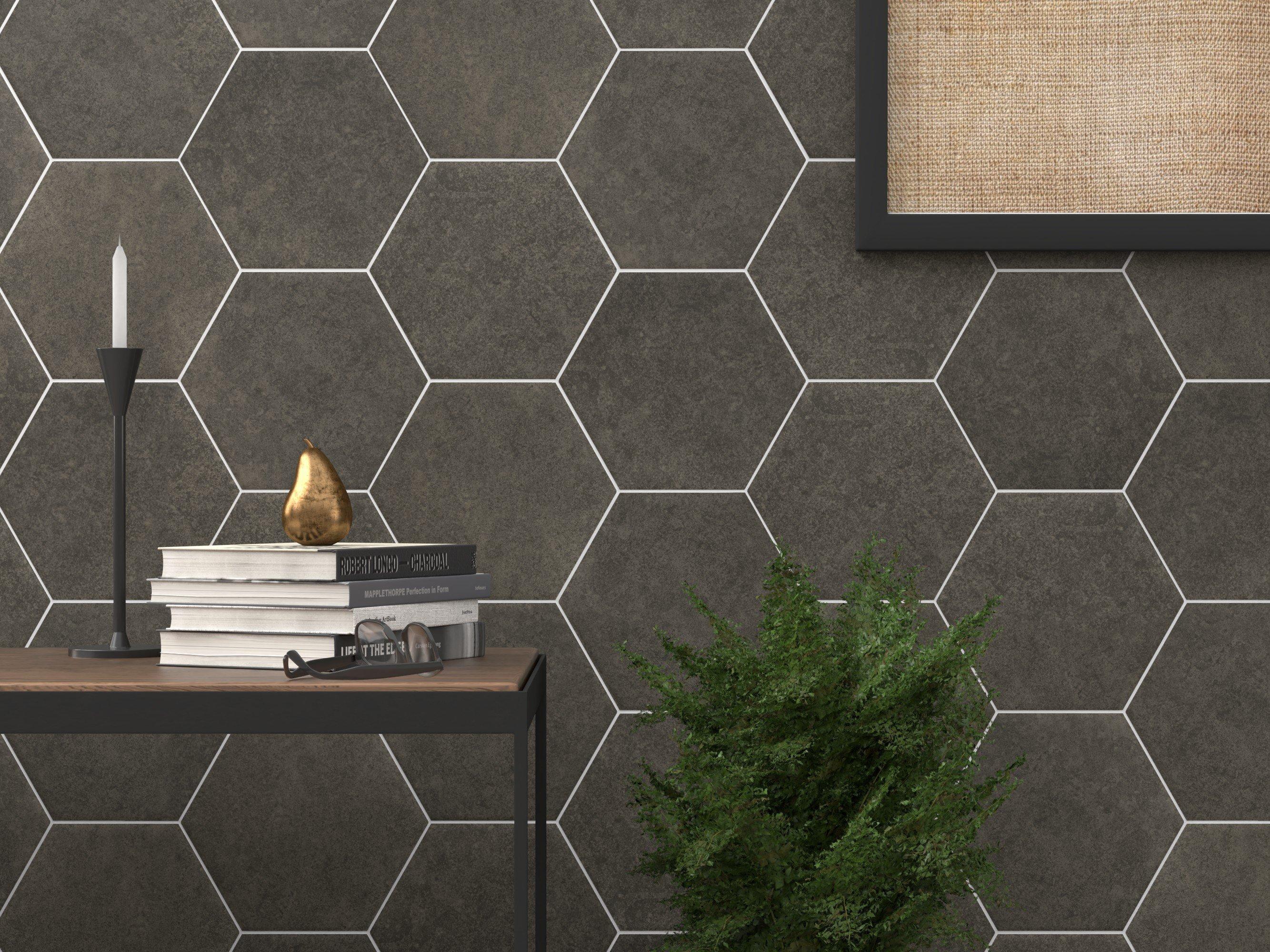 Uptown Night Hexagon Matte Porcelain Tile
