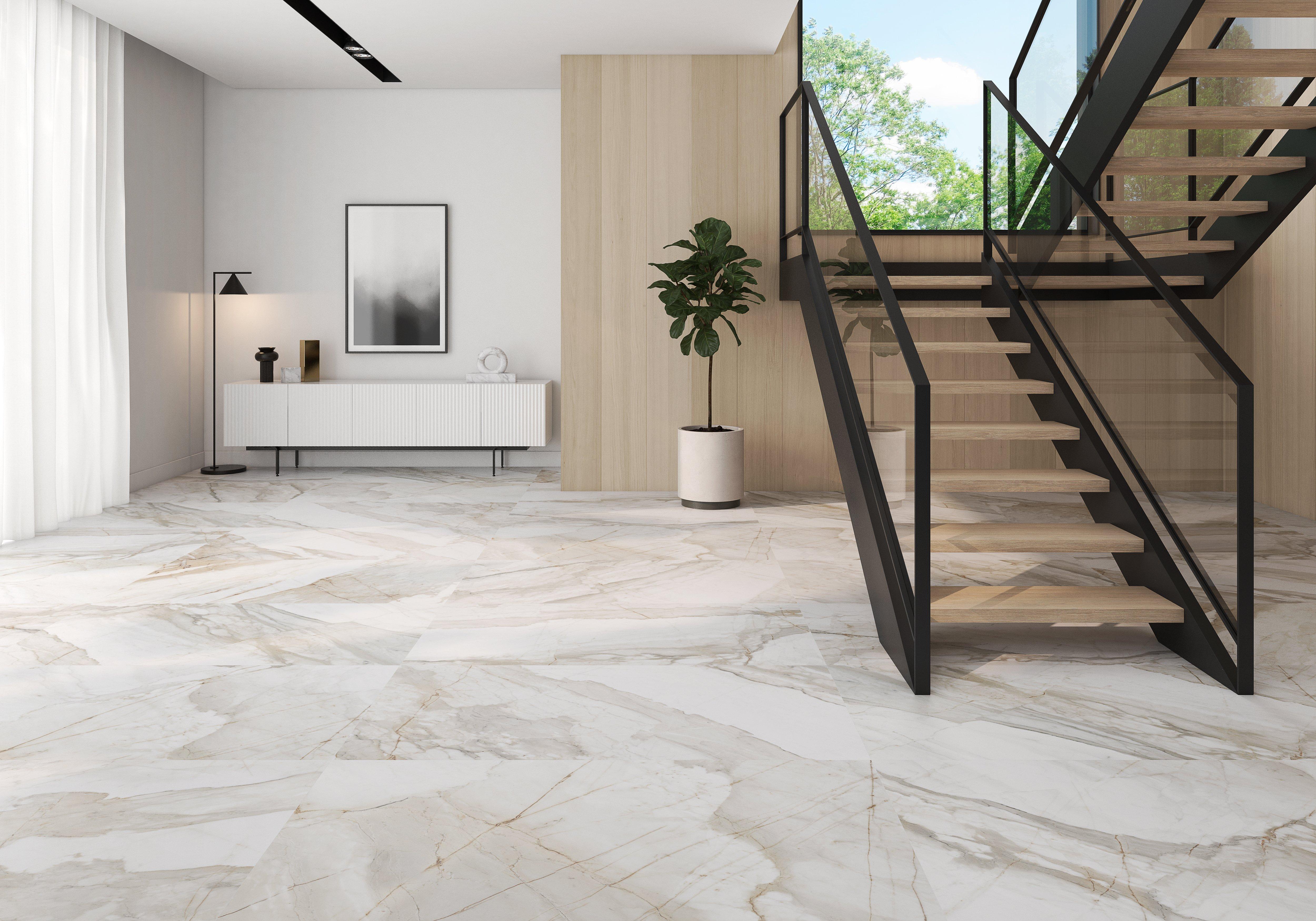 Lombardi Bianco Textured Porcelain Tile