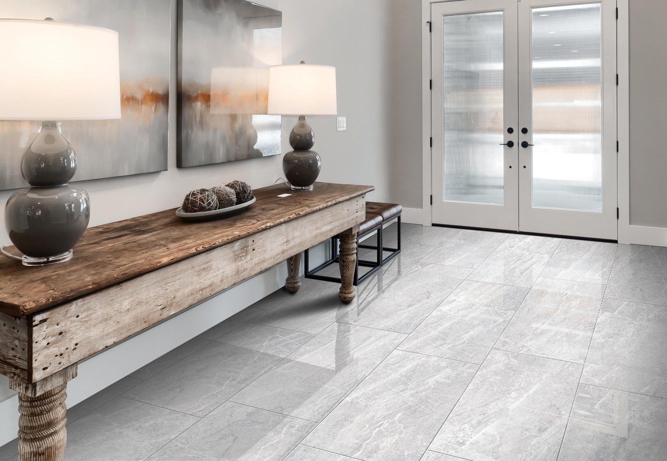 Nepal Gray Polished Porcelain Tile