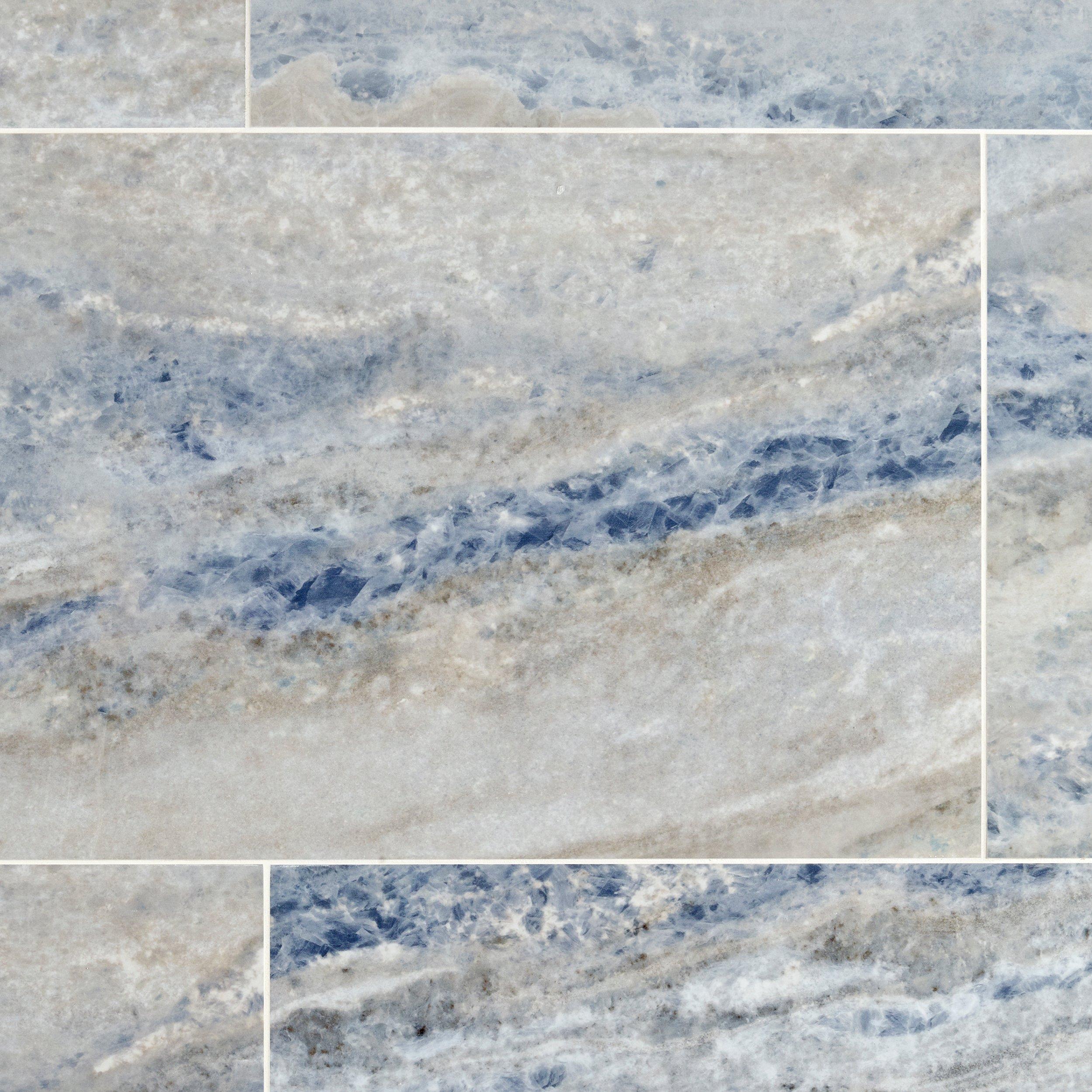 Maximo | Melisani Azul Polished Porcelain Tile, 24 x 48, Blue, 7 mm ...