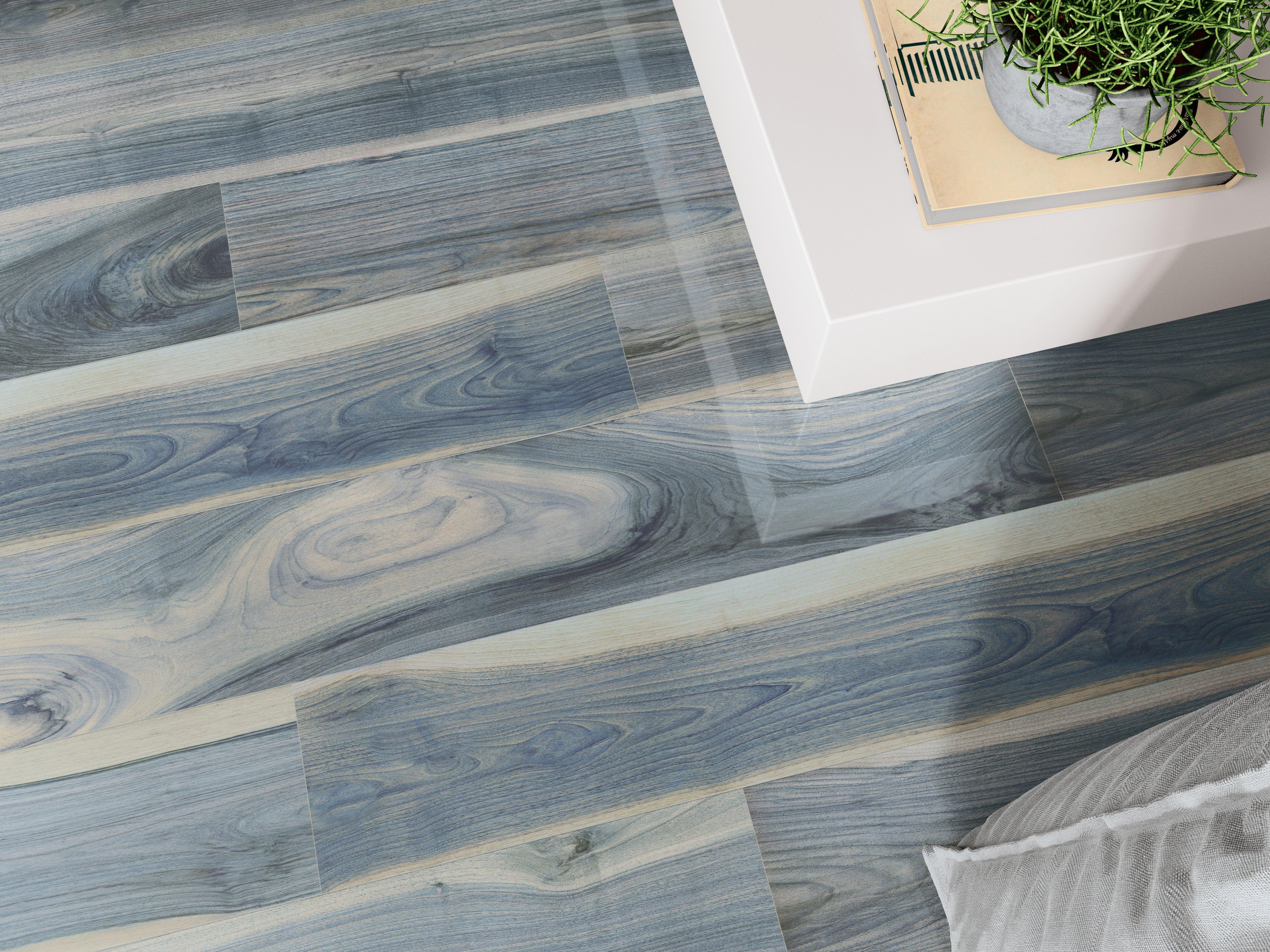 Costa Cay Polished Porcelain Tile Blue Tile Floor and Decor