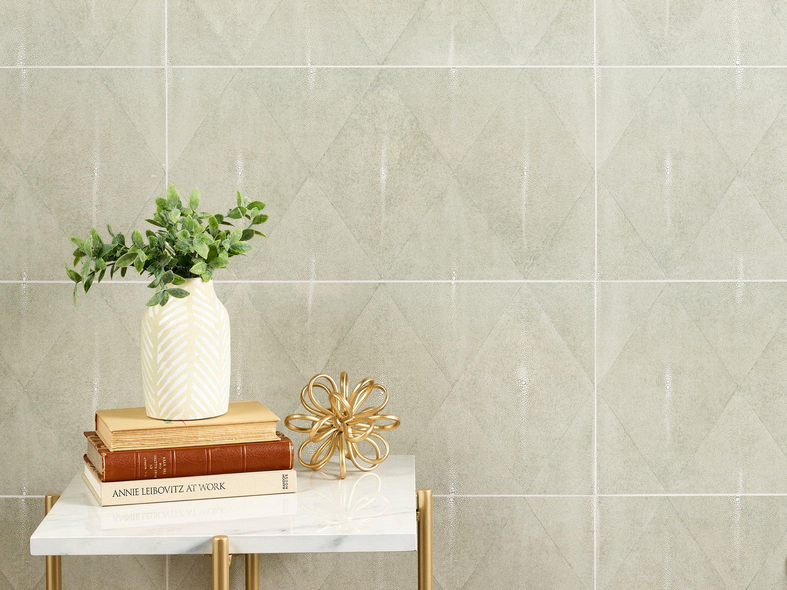 Shagreen Ornato Gray Ceramic Wall Tile