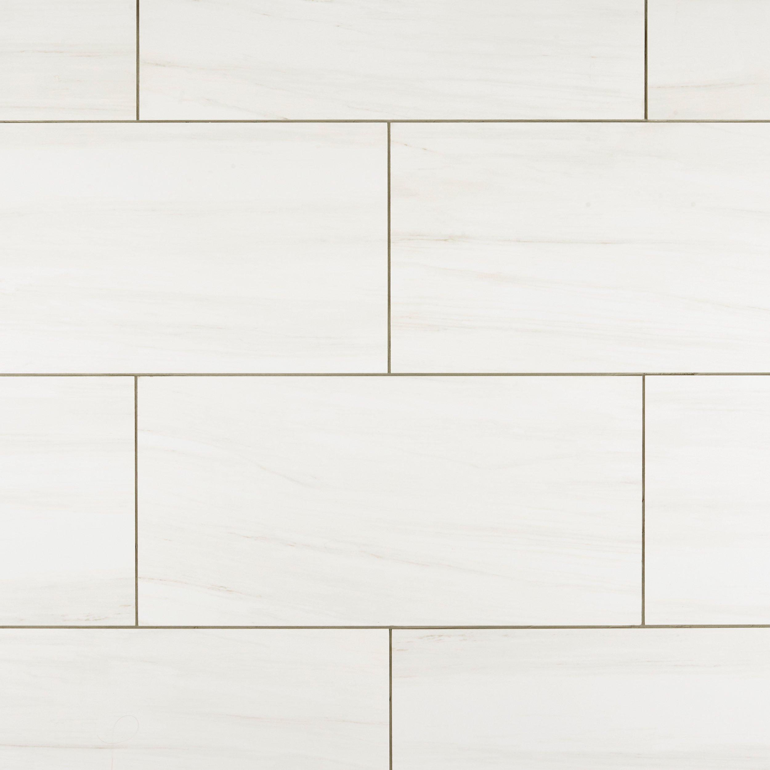 Belvedere White Matte Porcelain Tile 12x24 - CASE - Tile Outlets of America