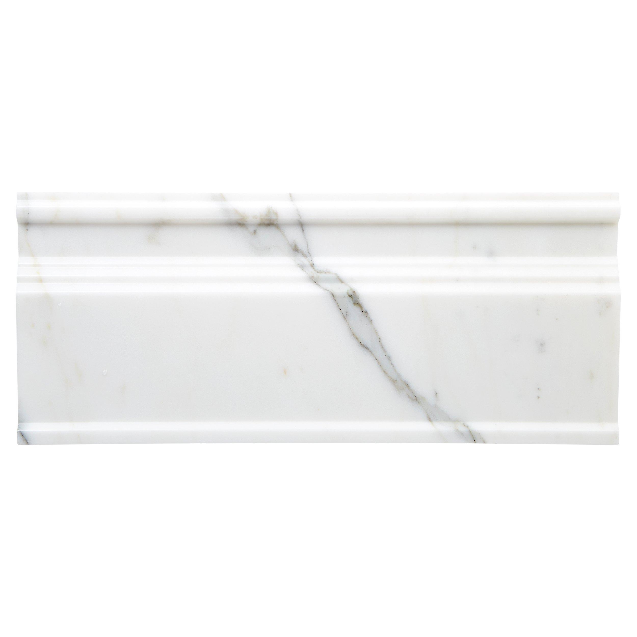 Calacatta Polished Marble Base Molding