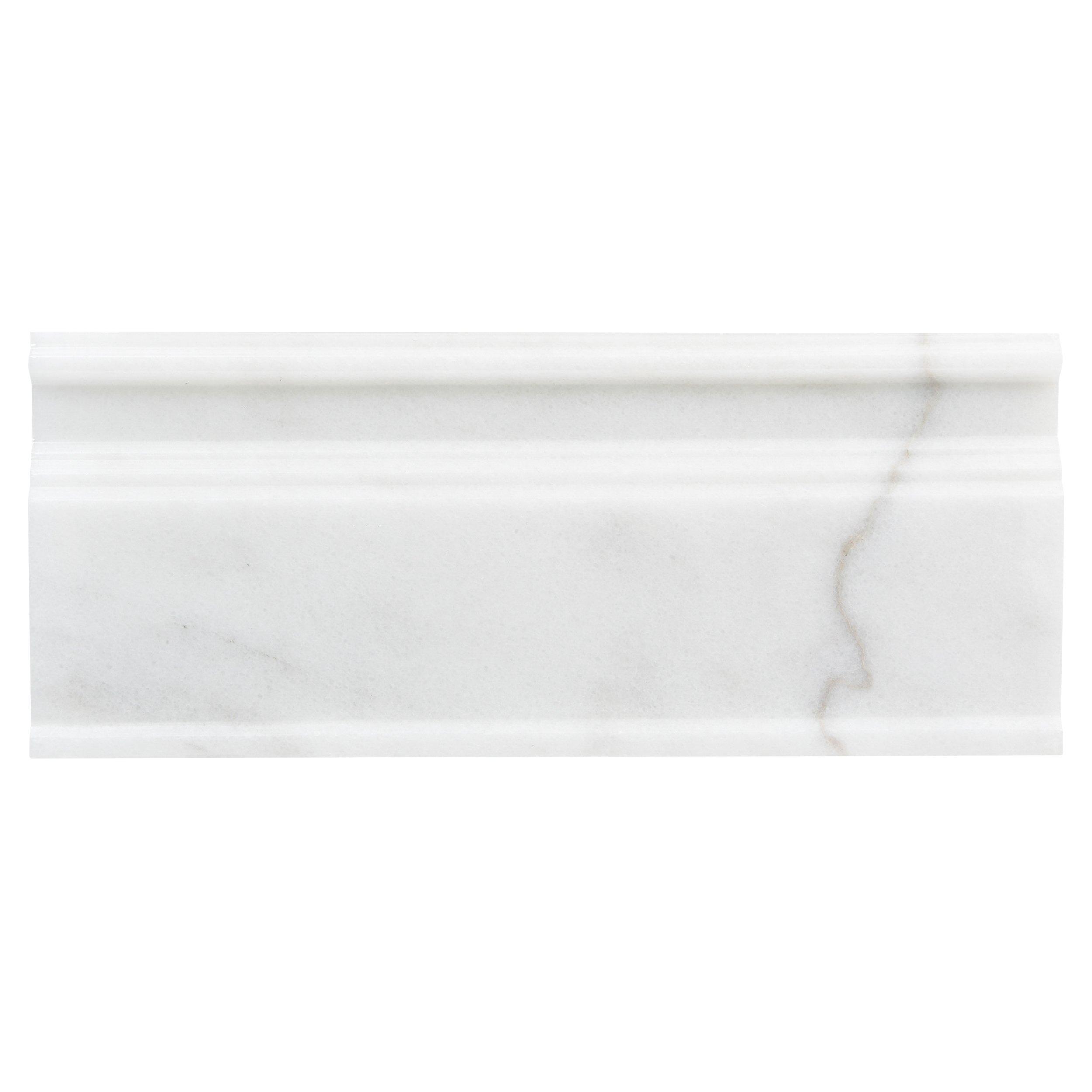 Carrara Chateau Polished Marble Base Molding