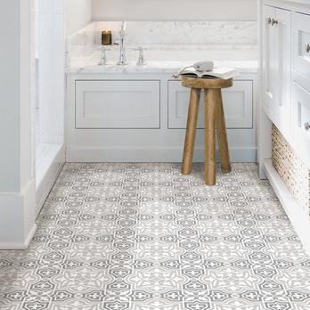 QUALITY Self Adhesive Vinyl Floor Tiles Kitchen Bathroom Home Flooring Grey  NEW