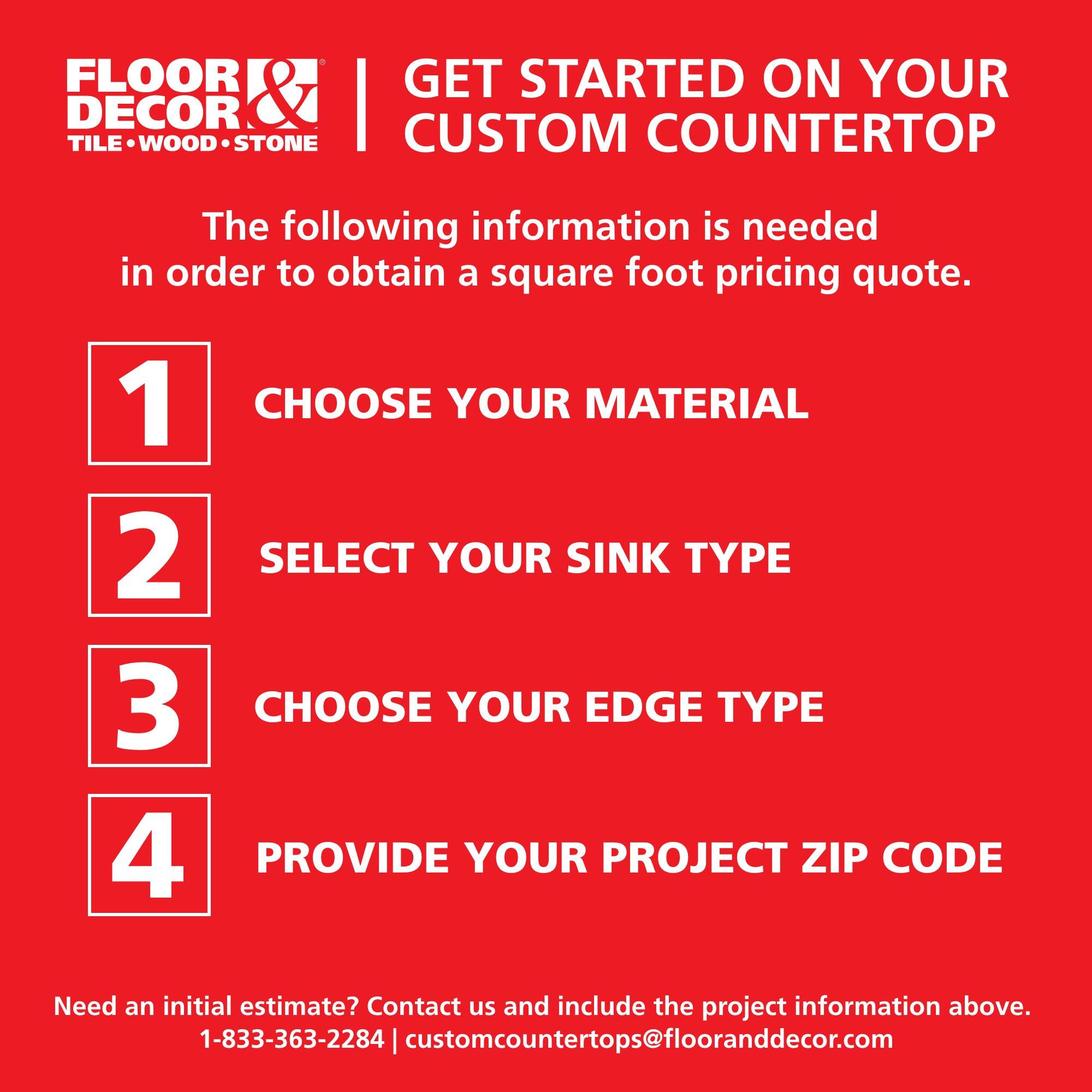 Sample Oceana Quartz Custom Countertop Floor and Decor