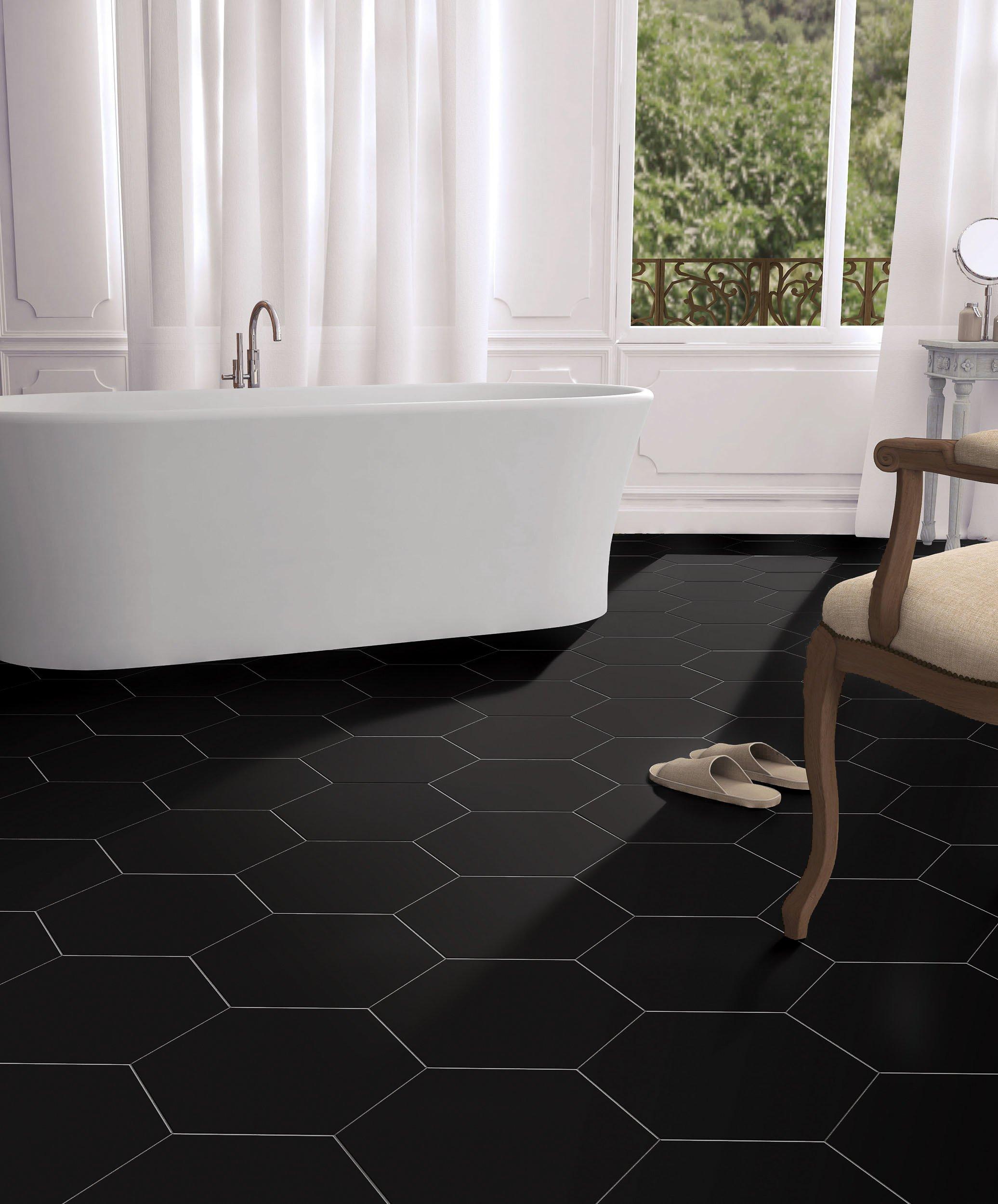 Opal Black Porcelain Tile