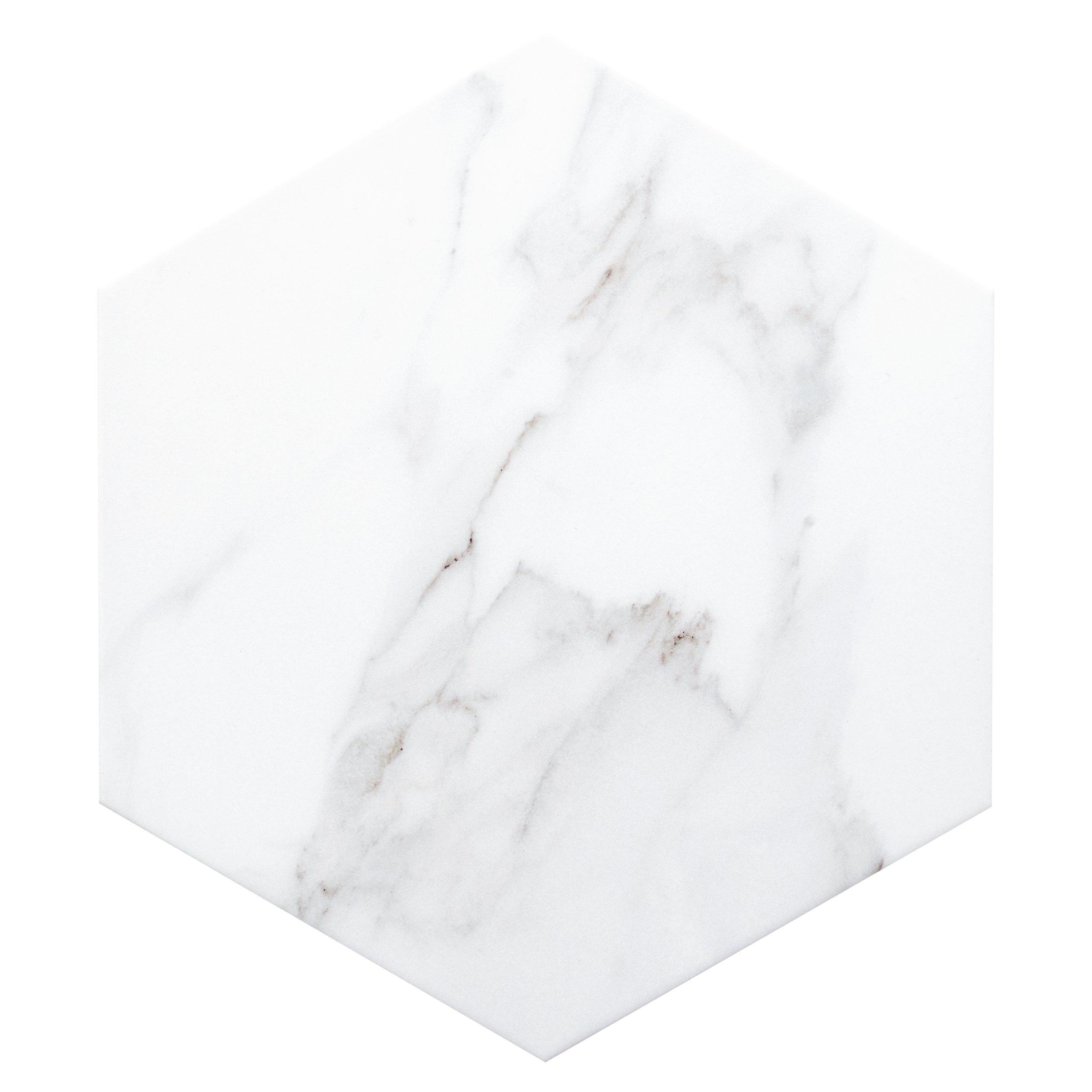 Arina Bianco Hexagon Matte Porcelain Tile