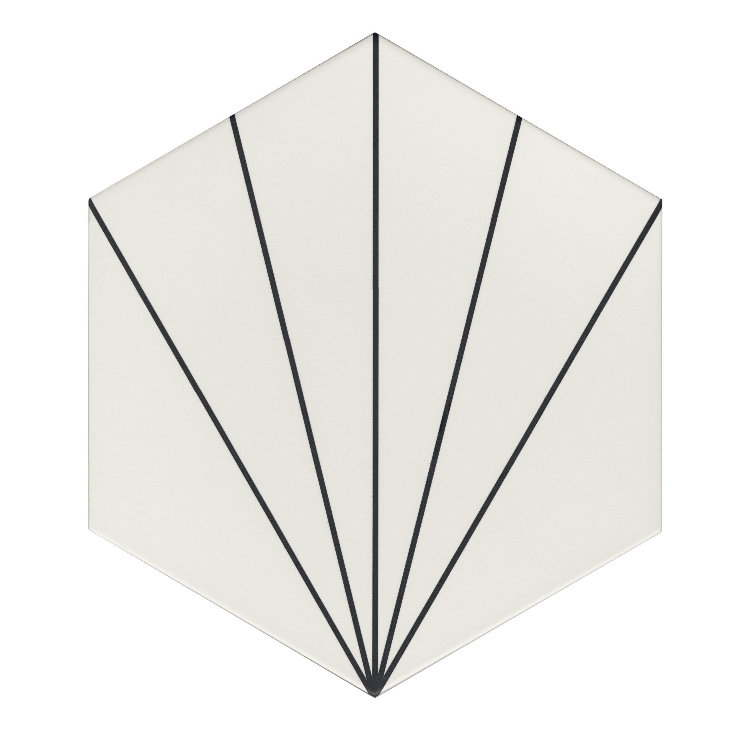 Kavala White Hexagon Matte Porcelain Tile