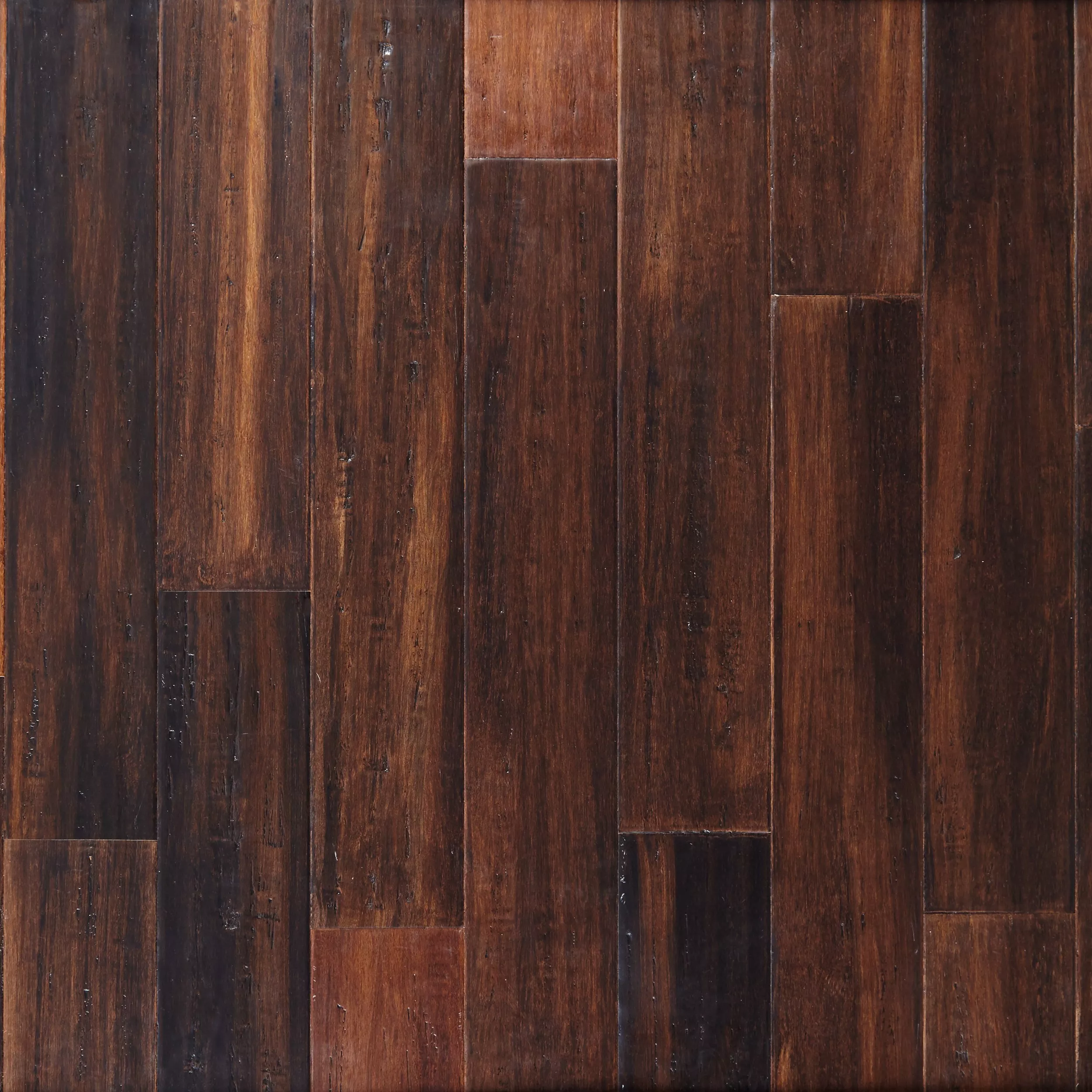 Espresso Hand Scraped Locking Solid Stranded Bamboo