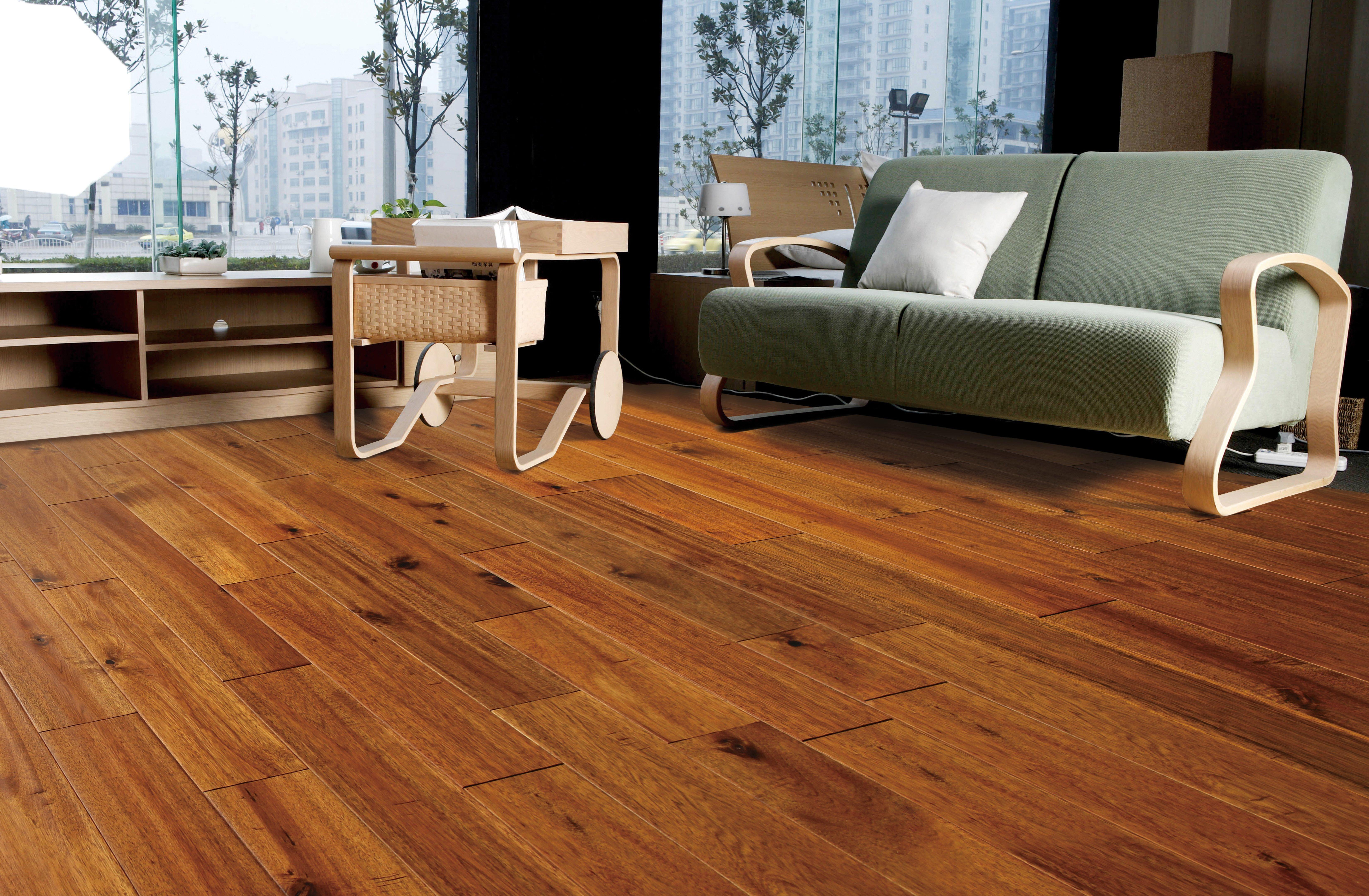 Gold Topaz Long Leaf Acacia Hand Sed Solid Hardwood Floor And Decor