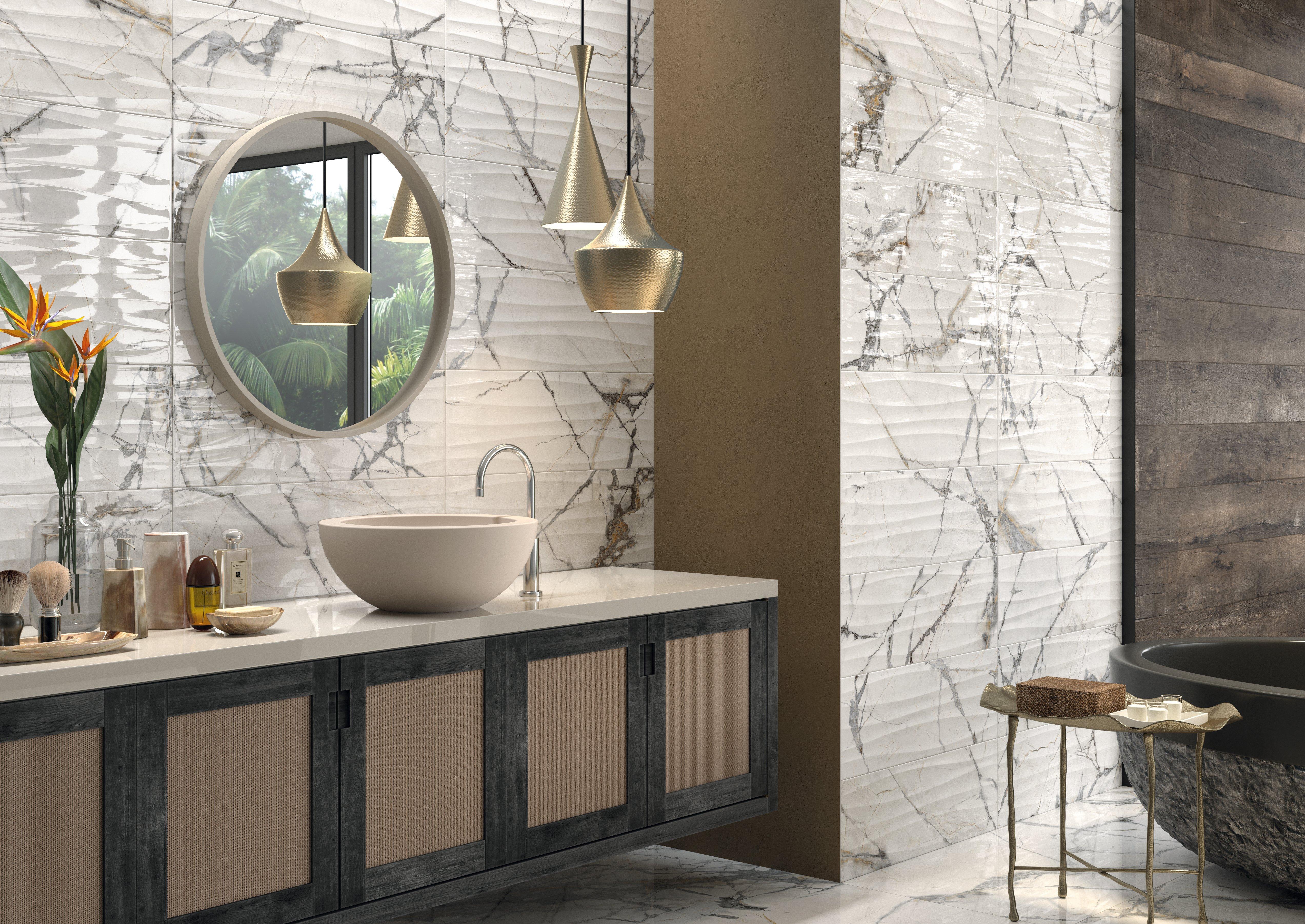 Designer cork wall tiles for the bathroom