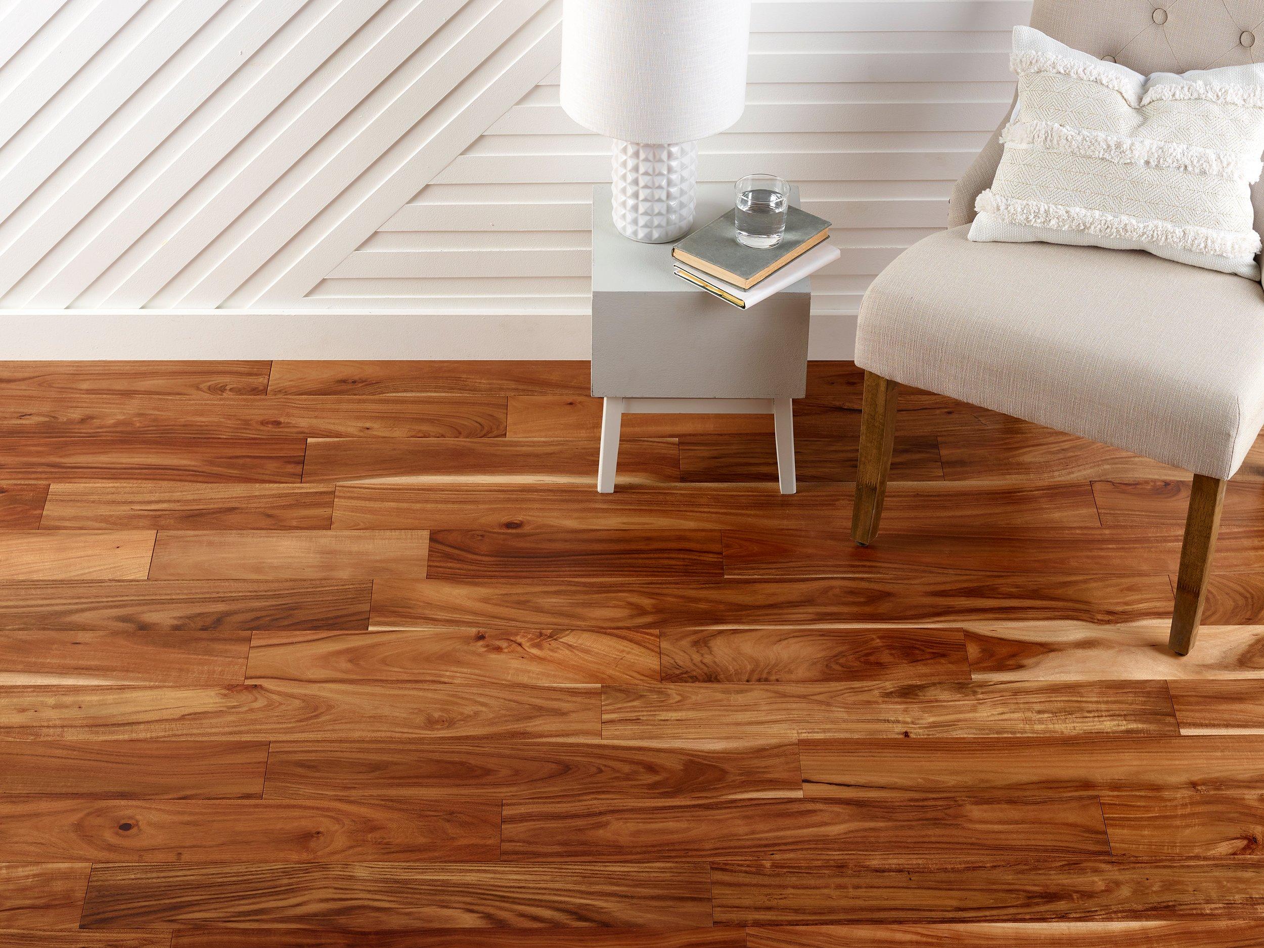Natural Acacia Wire Brushed Engineered, Style Selections 5 In Natural Acacia Engineered Hardwood Flooring