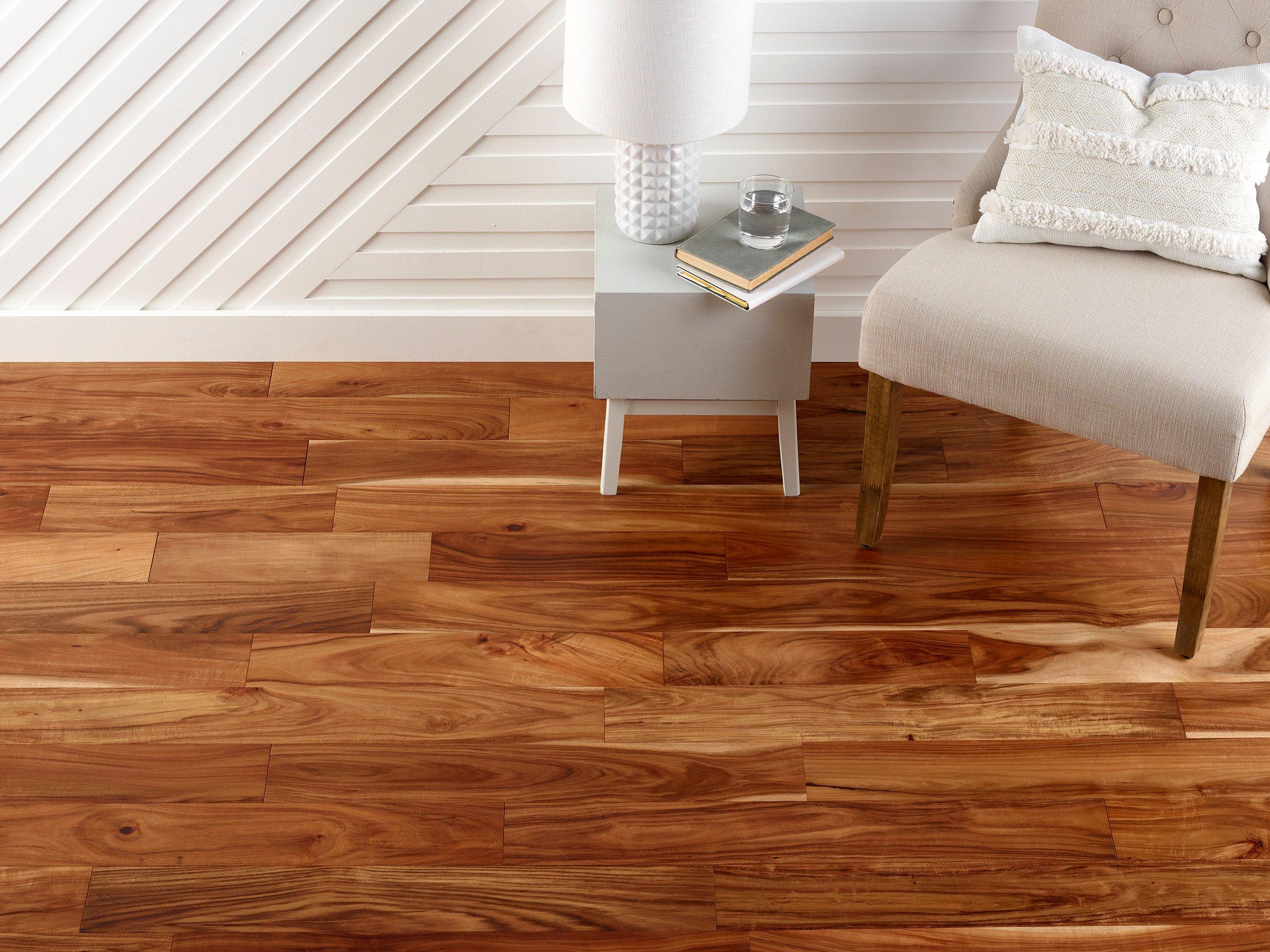 Natural Short Leaf Acacia Wire Brushed Engineered Hardwood Floor And