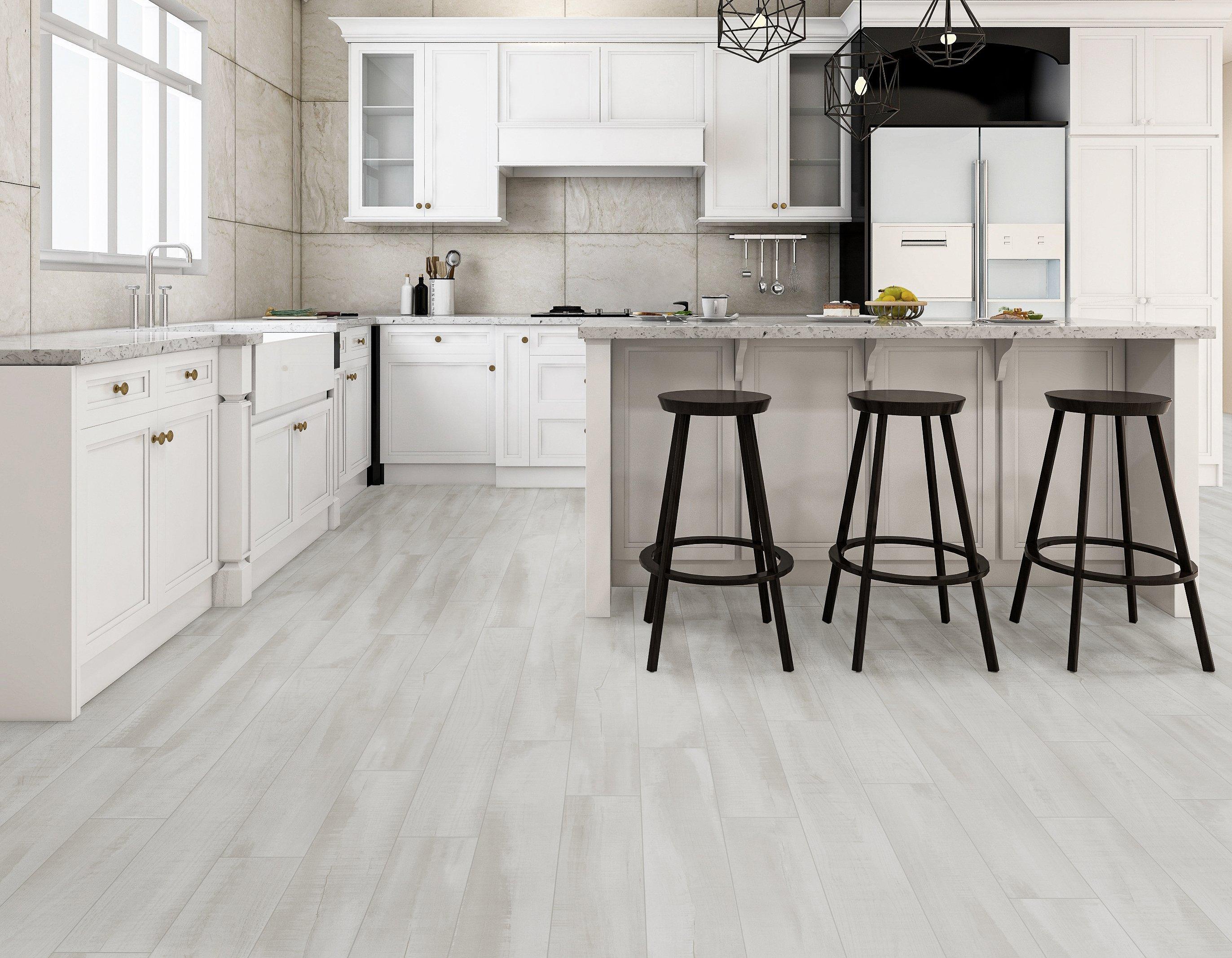 White Vinyl Plank at