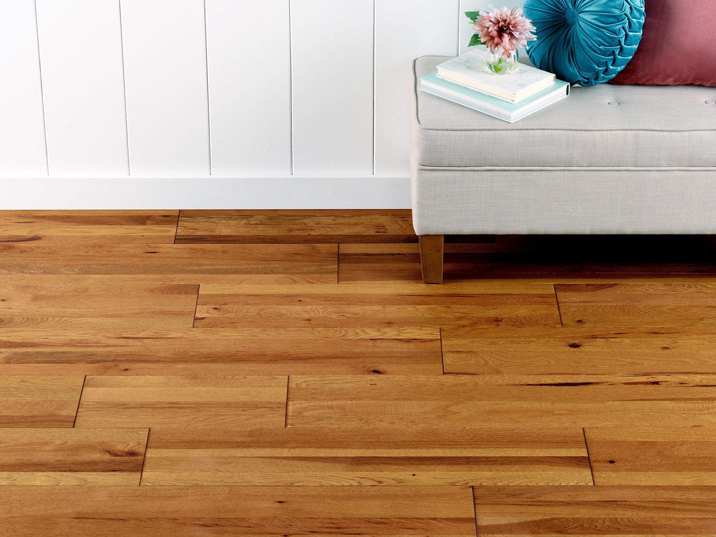 Springdale Hickory Wire-Brushed Solid Hardwood