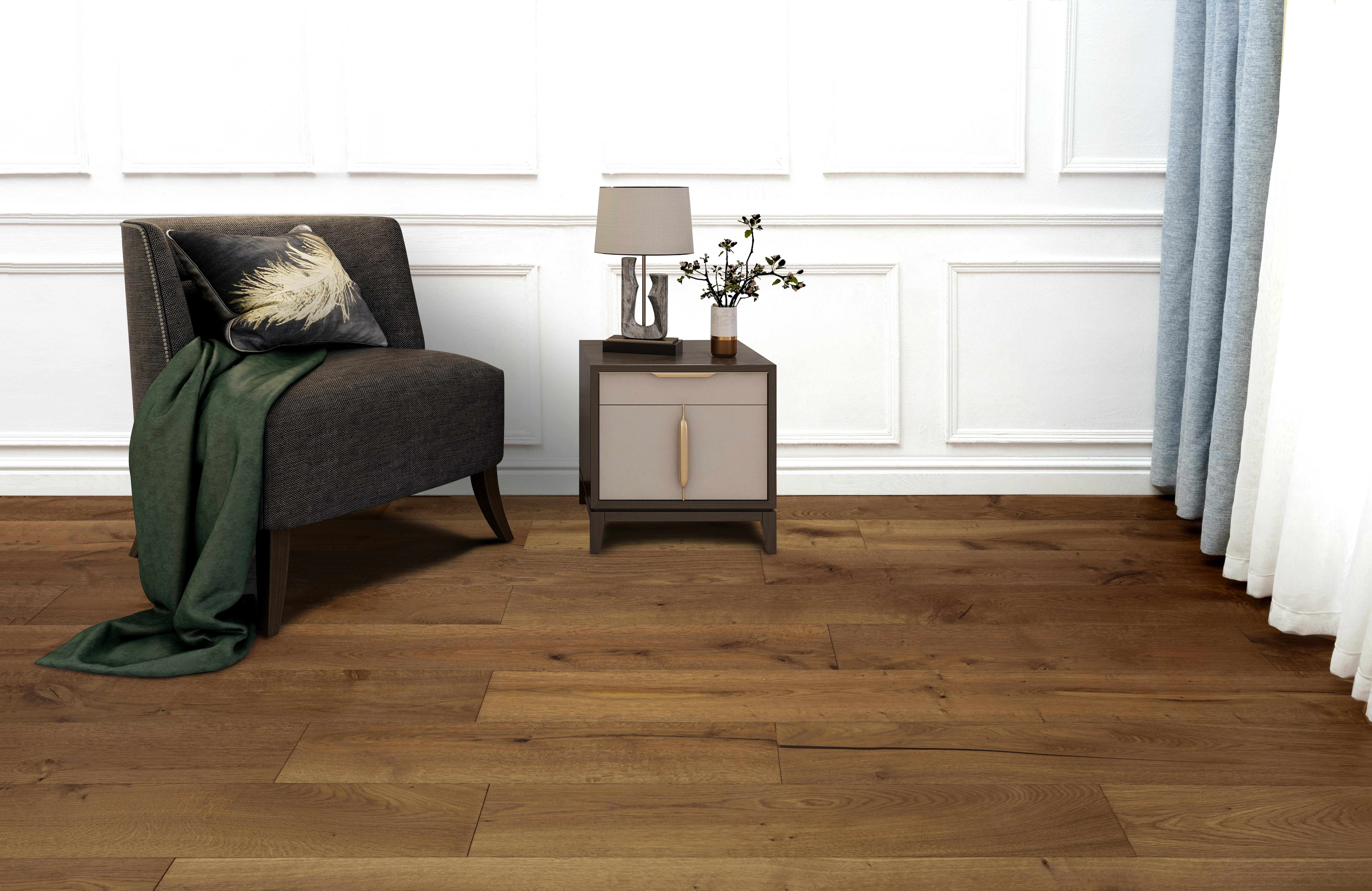Huntington White Oak Wire-Brushed Engineered Hardwood