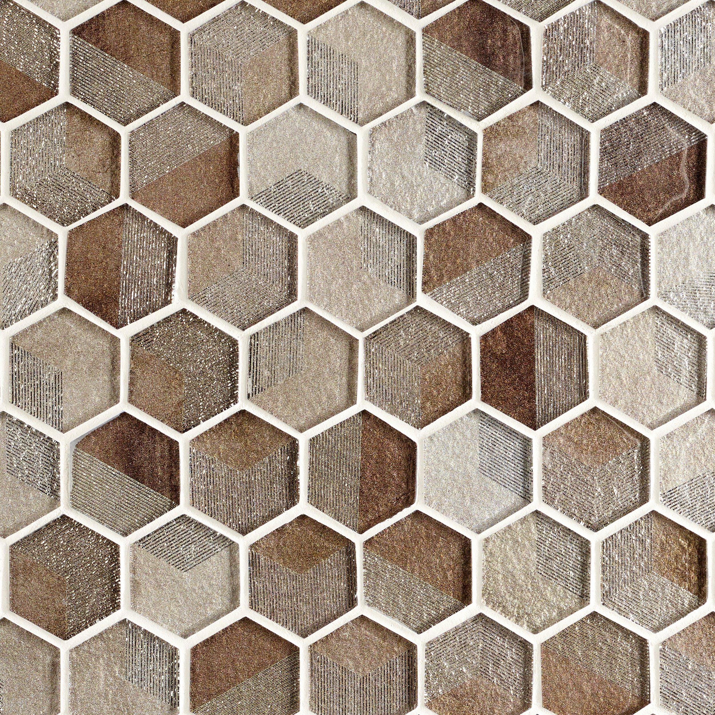 Sierra 2 in. Hexagon Glass Mosaic