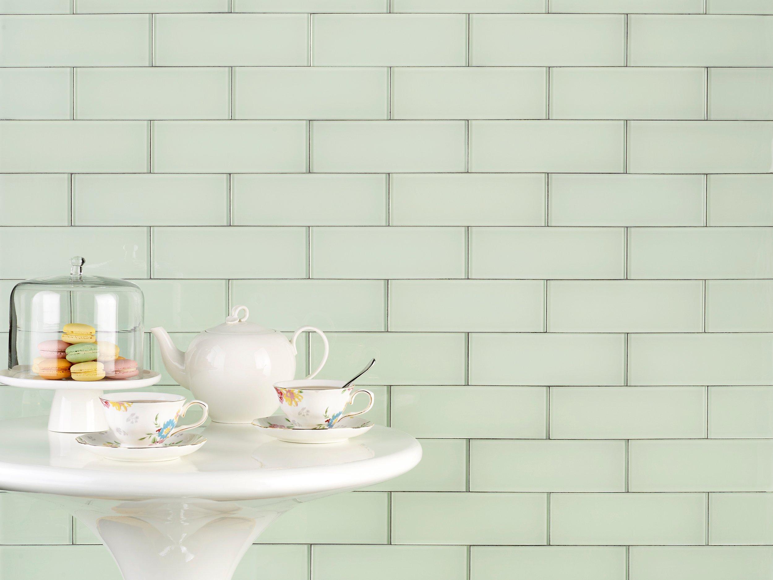 Spearmint Glass Tile Floor And Decor