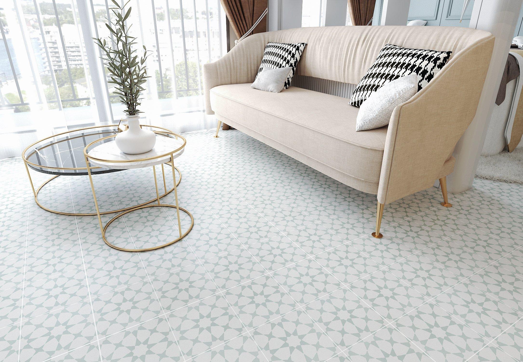 Patterned Tiles: Porcelain and Encaustic Cement