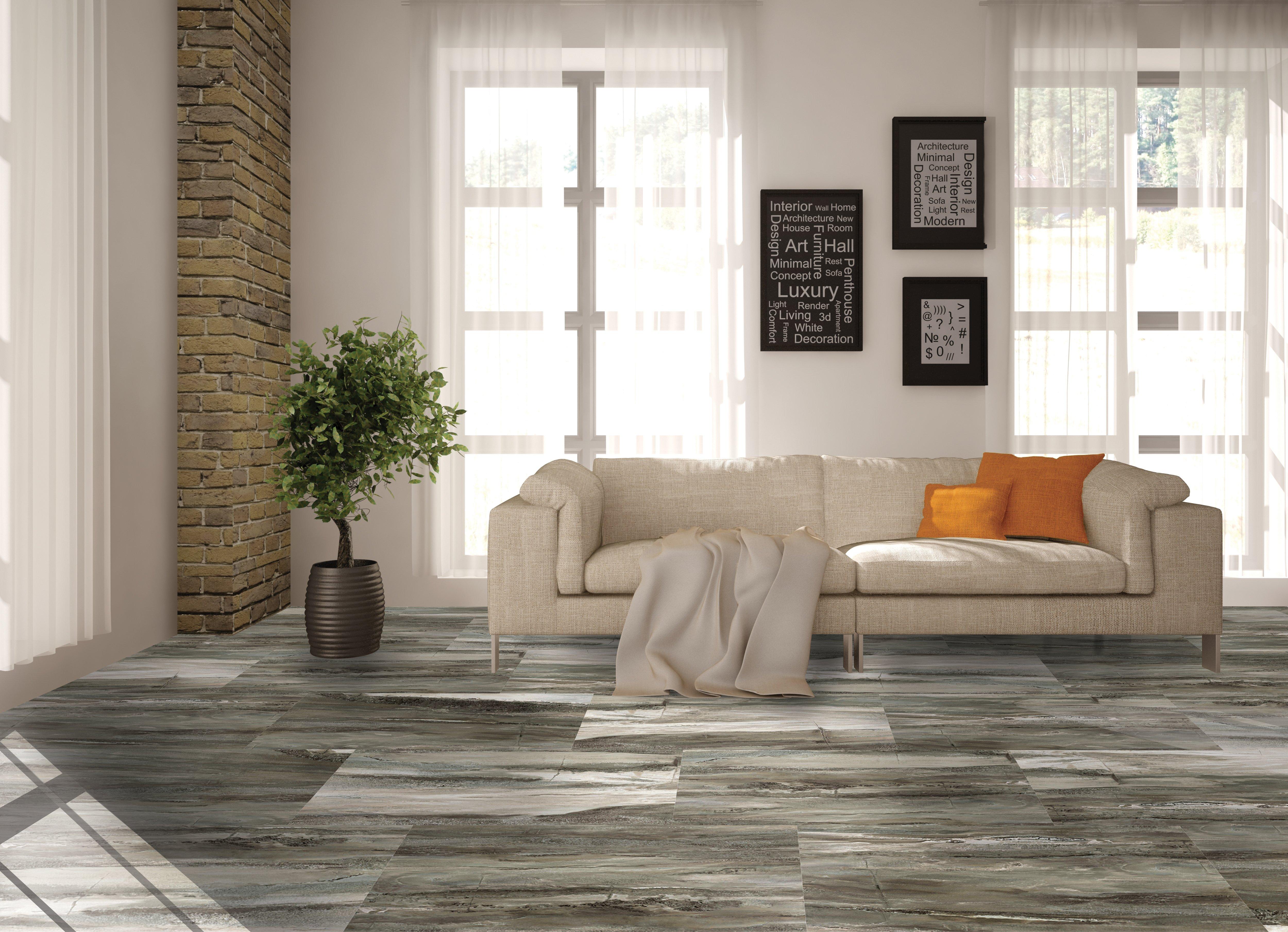 Umber Onyx Rigid Core Luxury Vinyl Tile - Foam Back