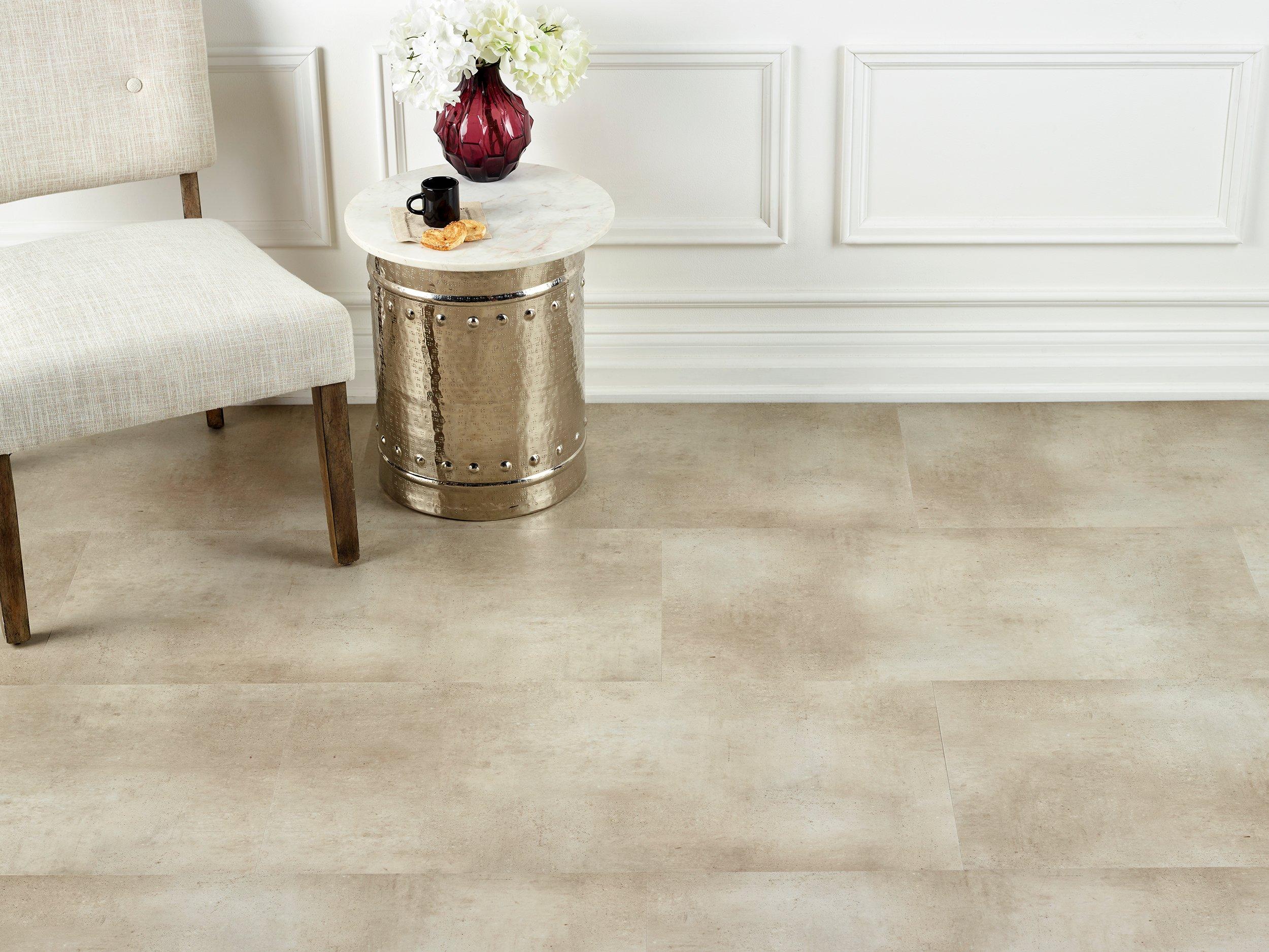 Leighton White Metal Flexible Luxury Vinyl Plank Flooring - Embossed