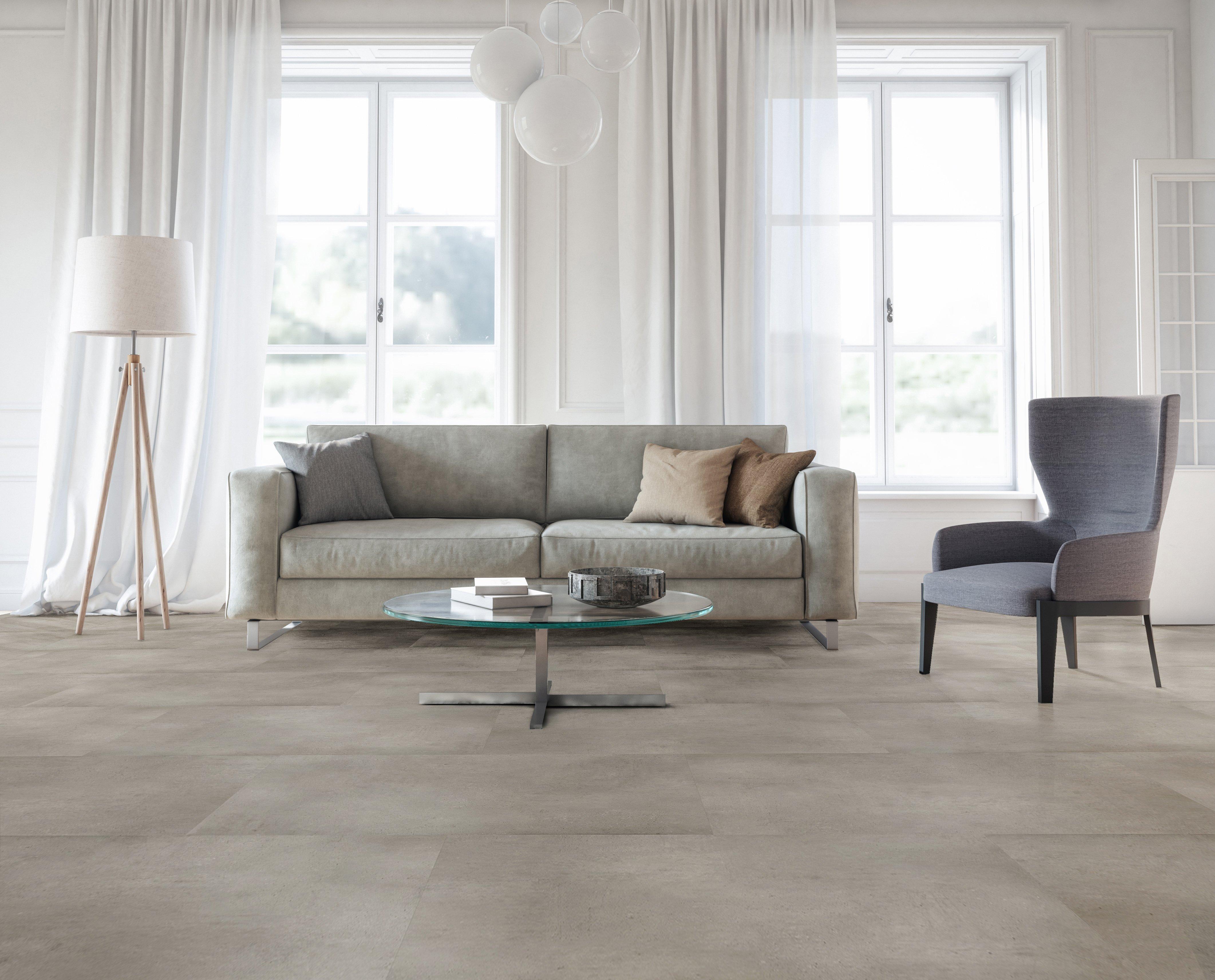 Concrete Americano Rigid Core Luxury Vinyl Tile - Foam Back