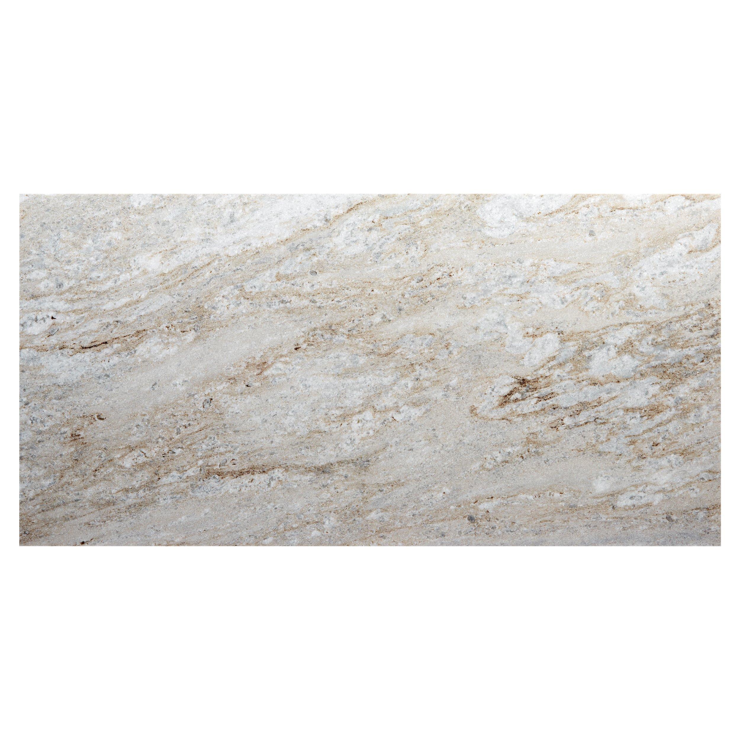 Olympus White Crosscut Honed Quartzite Tile
