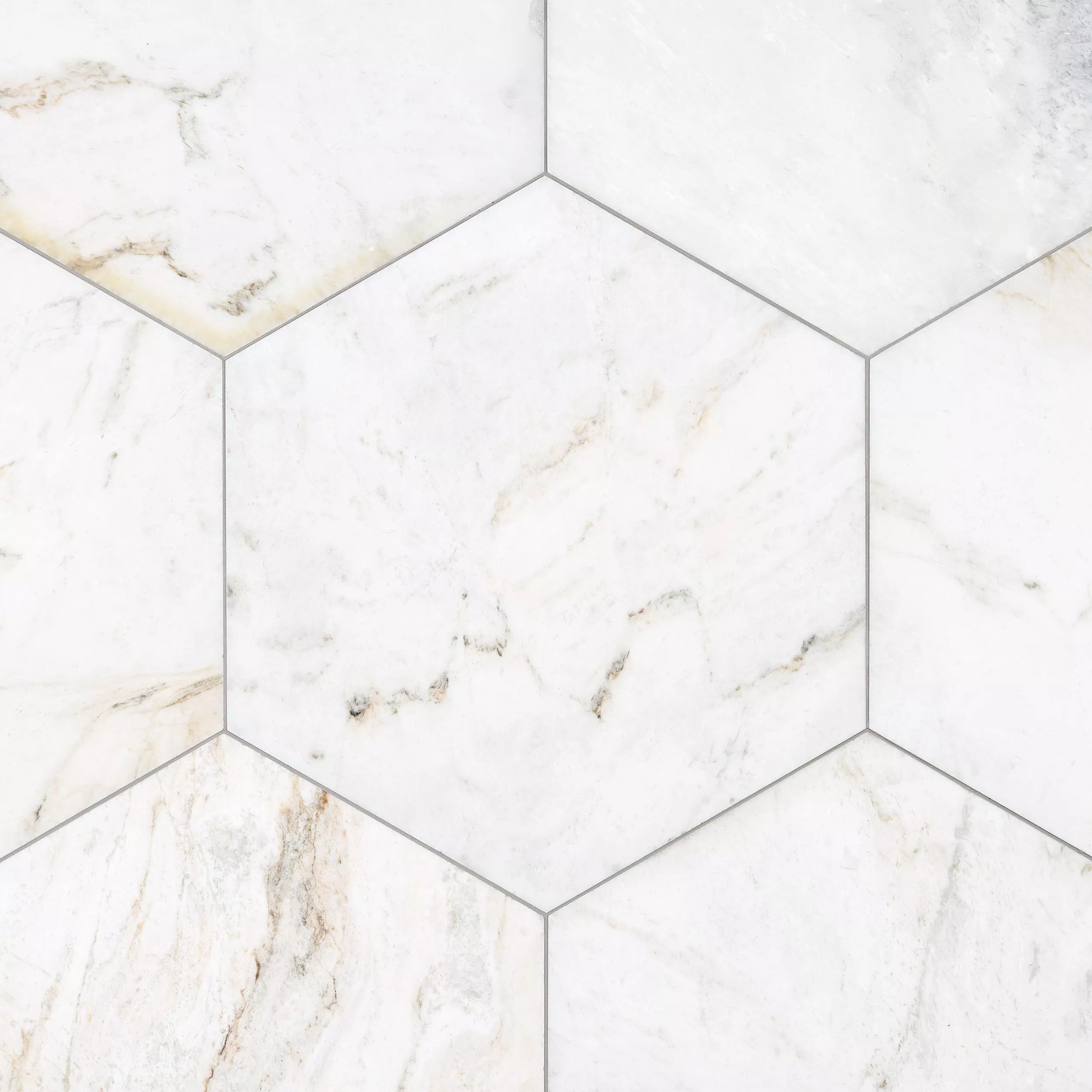 Bianco Orion Polished Marble Hexagon Tile
