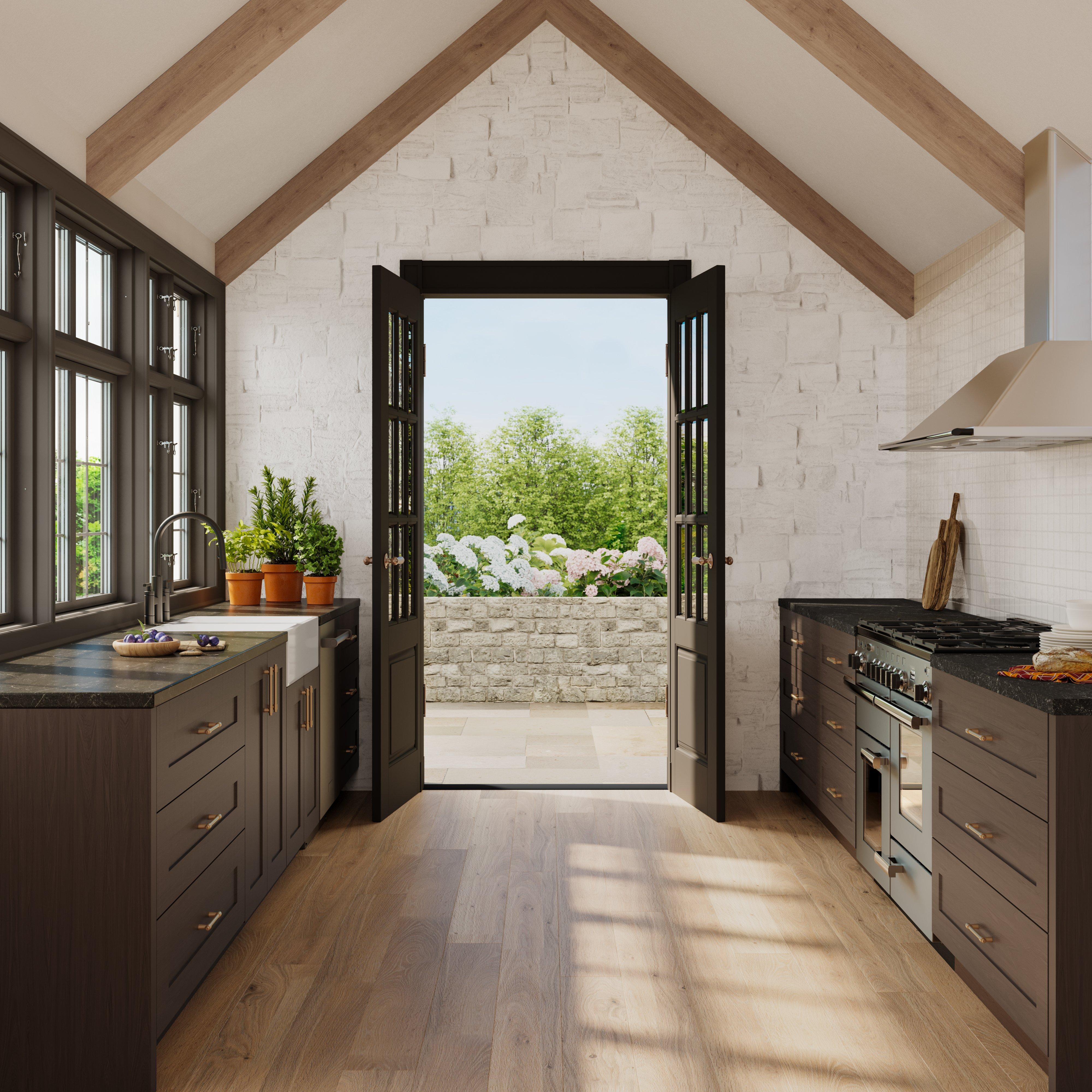 Aspen Springs White Oak Wire-Brushed Engineered Hardwood