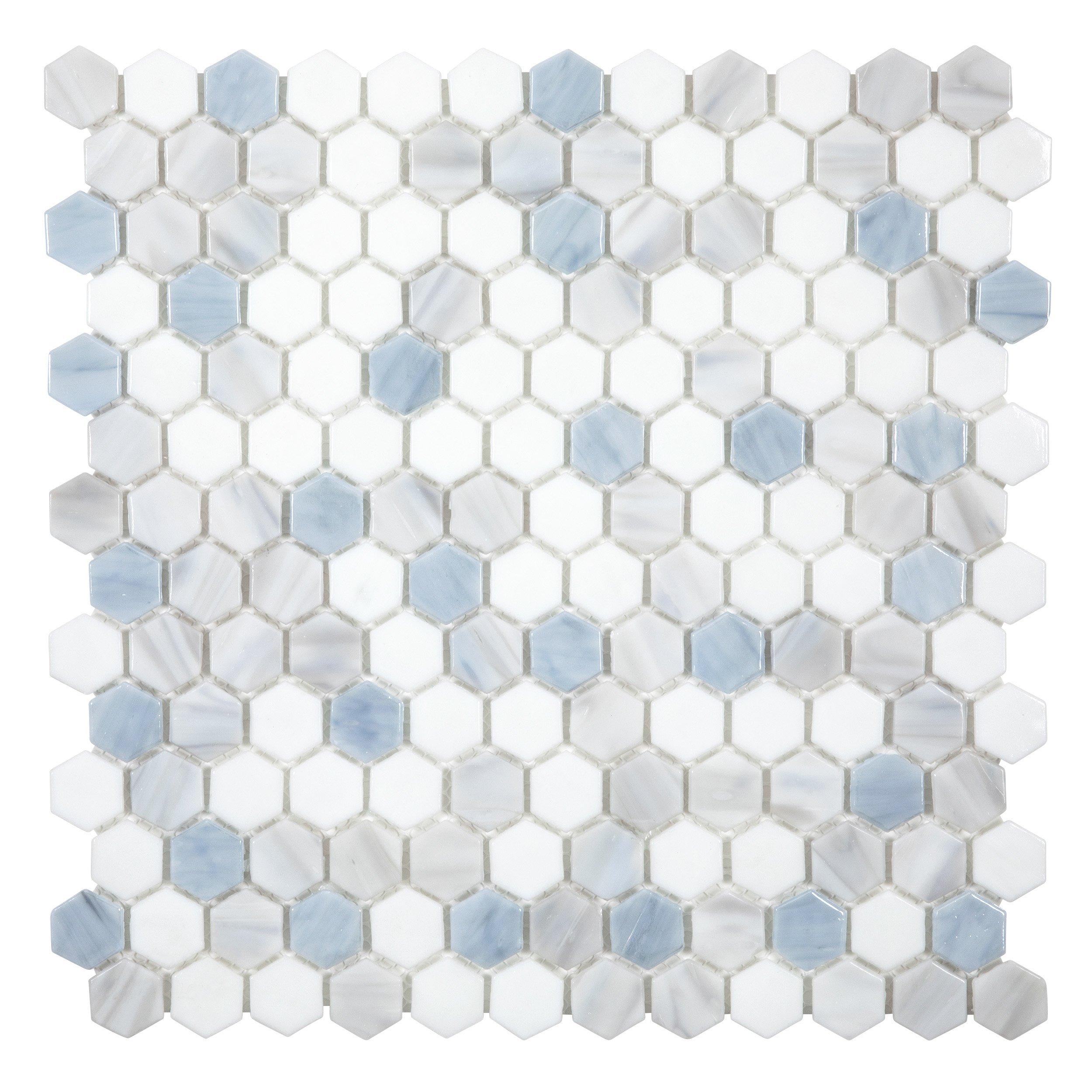 Brizo 1 in. Glass Hexagon Mosaic