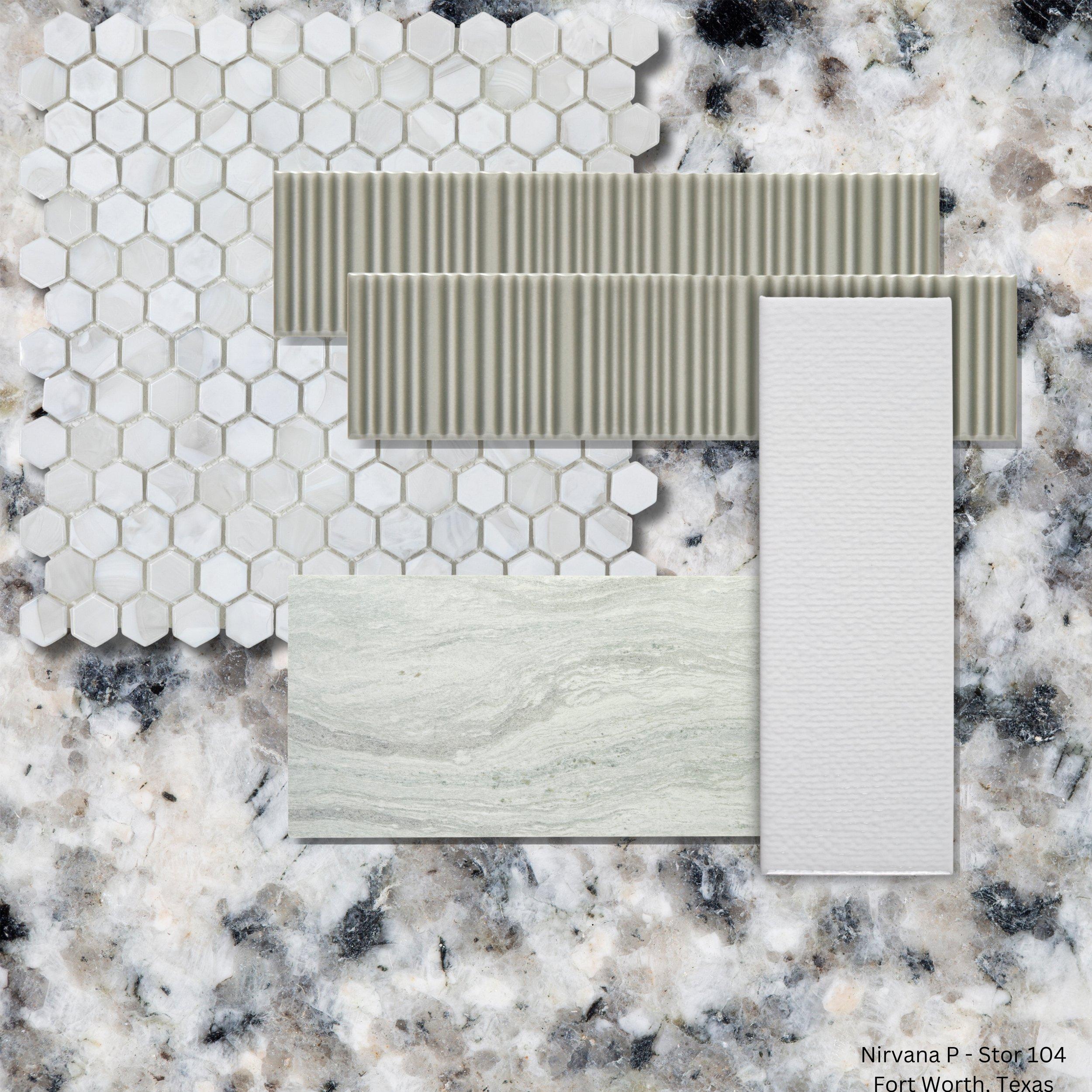 Ribbed Thyme Glossy Ceramic Tile