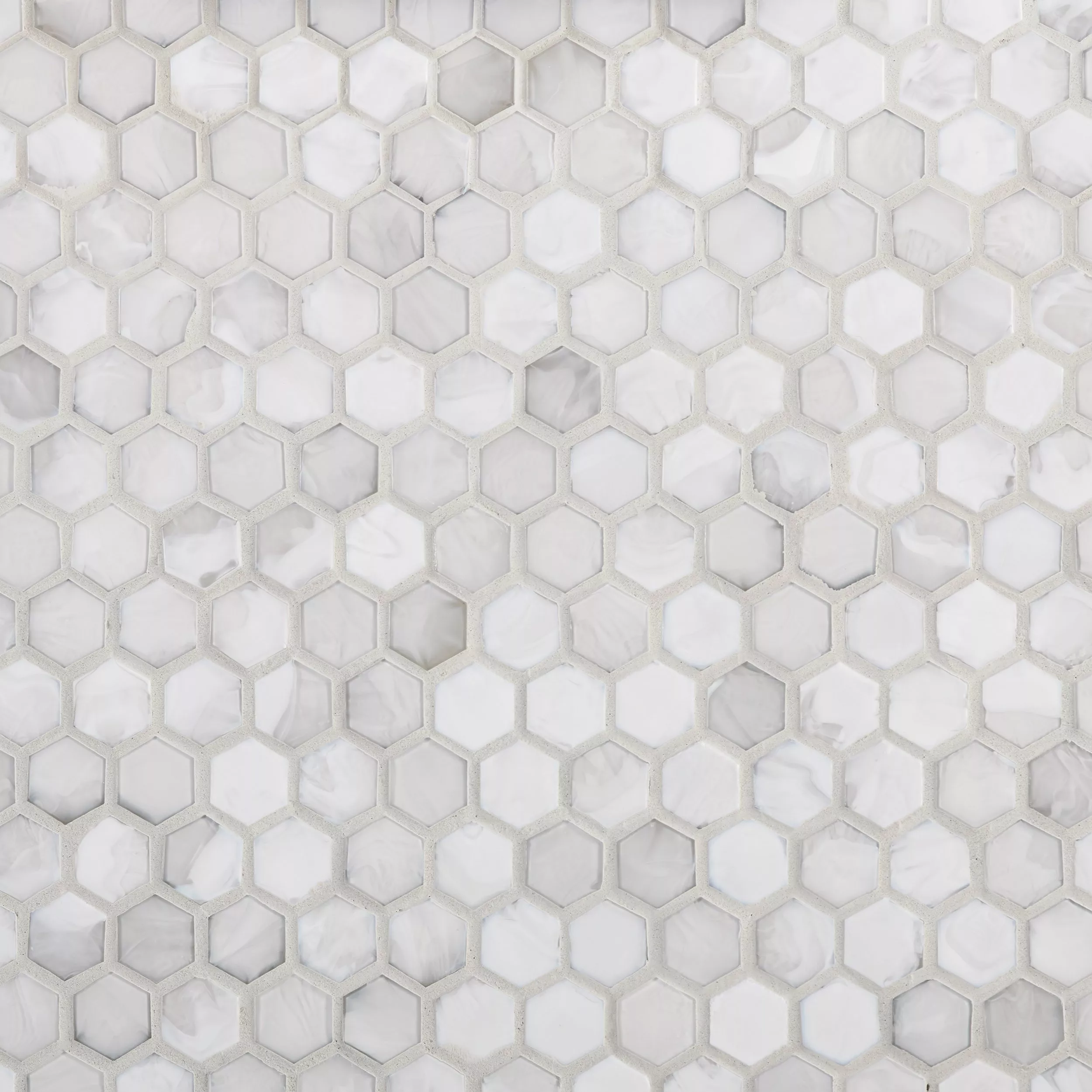 Rhea 1 in. Hot Glass Hexagon Mosaic