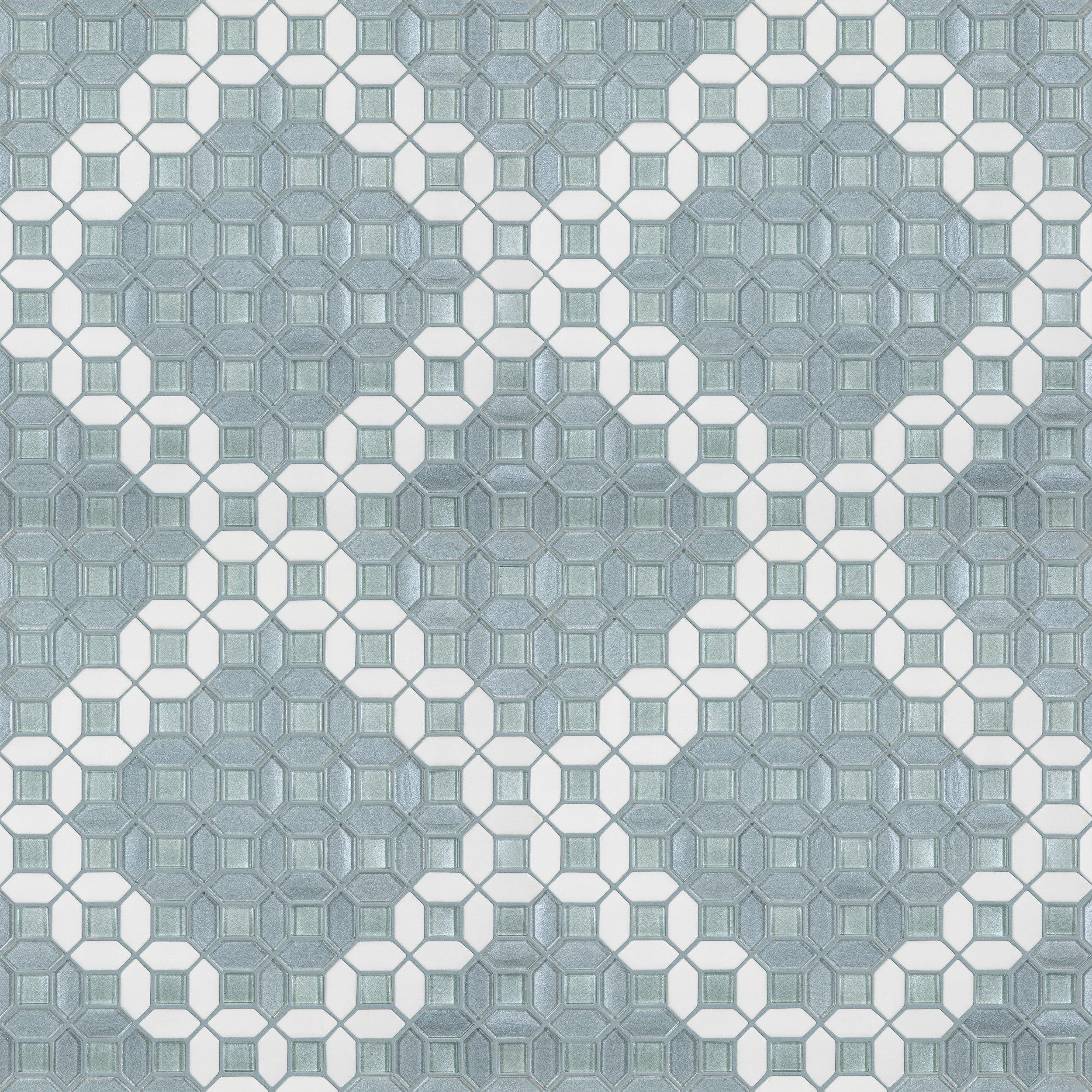 Blue Azalea Glass Mosaic