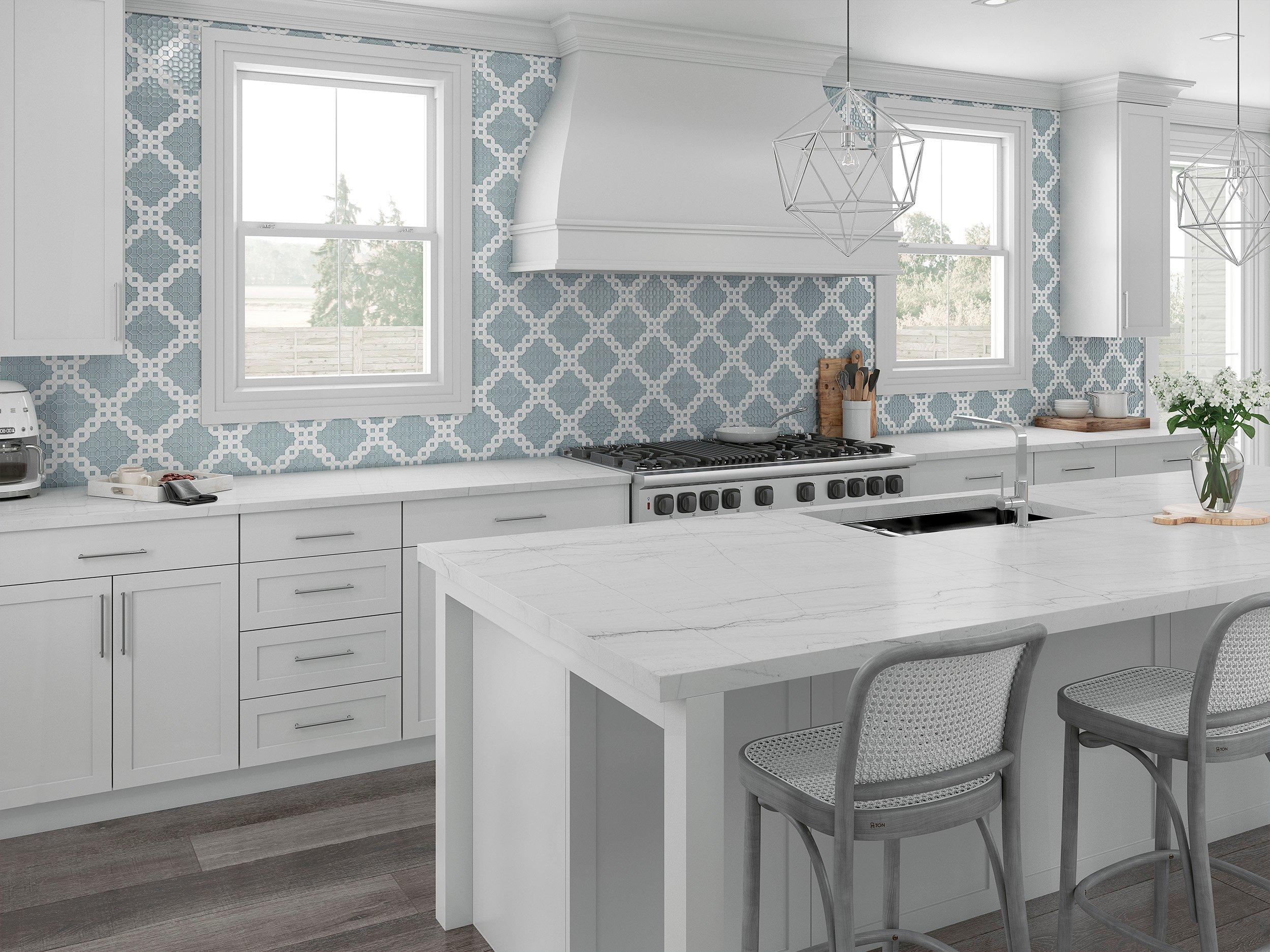 Blue Azalea Glass Mosaic