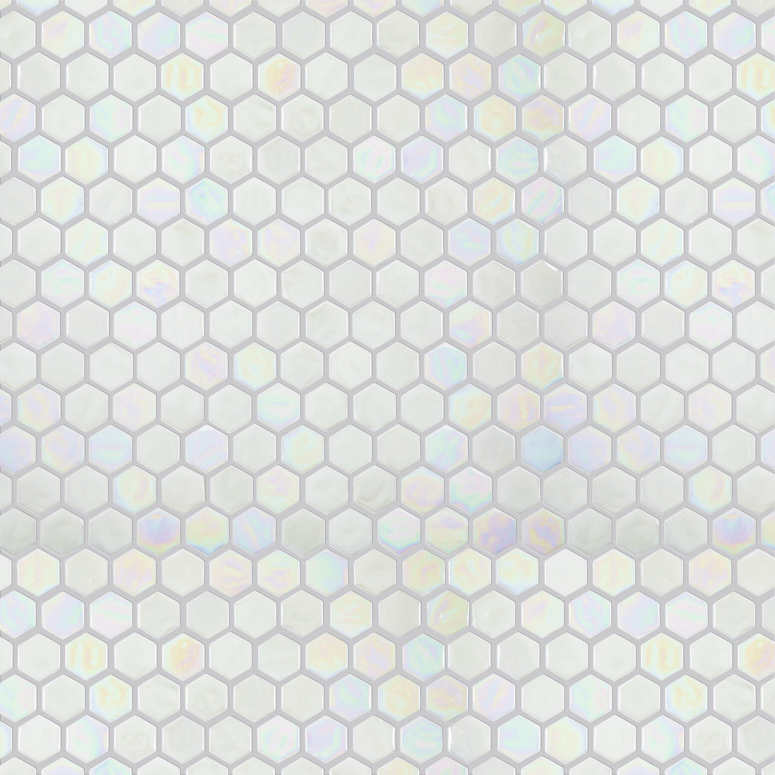 Aura 1 in. Hexagon Glass Mosaic