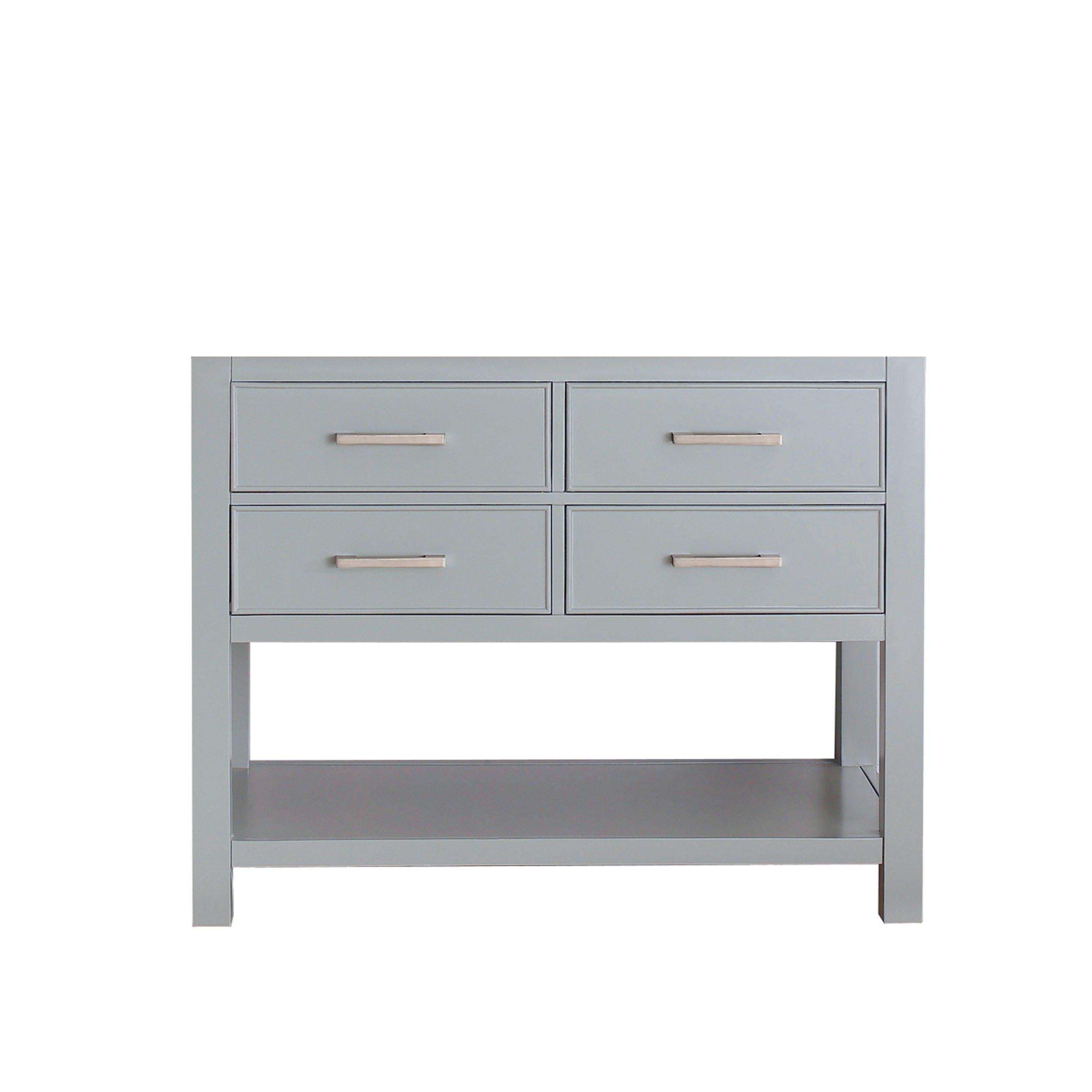 Hampton 42 in. Chilled Gray Single Vanity Base