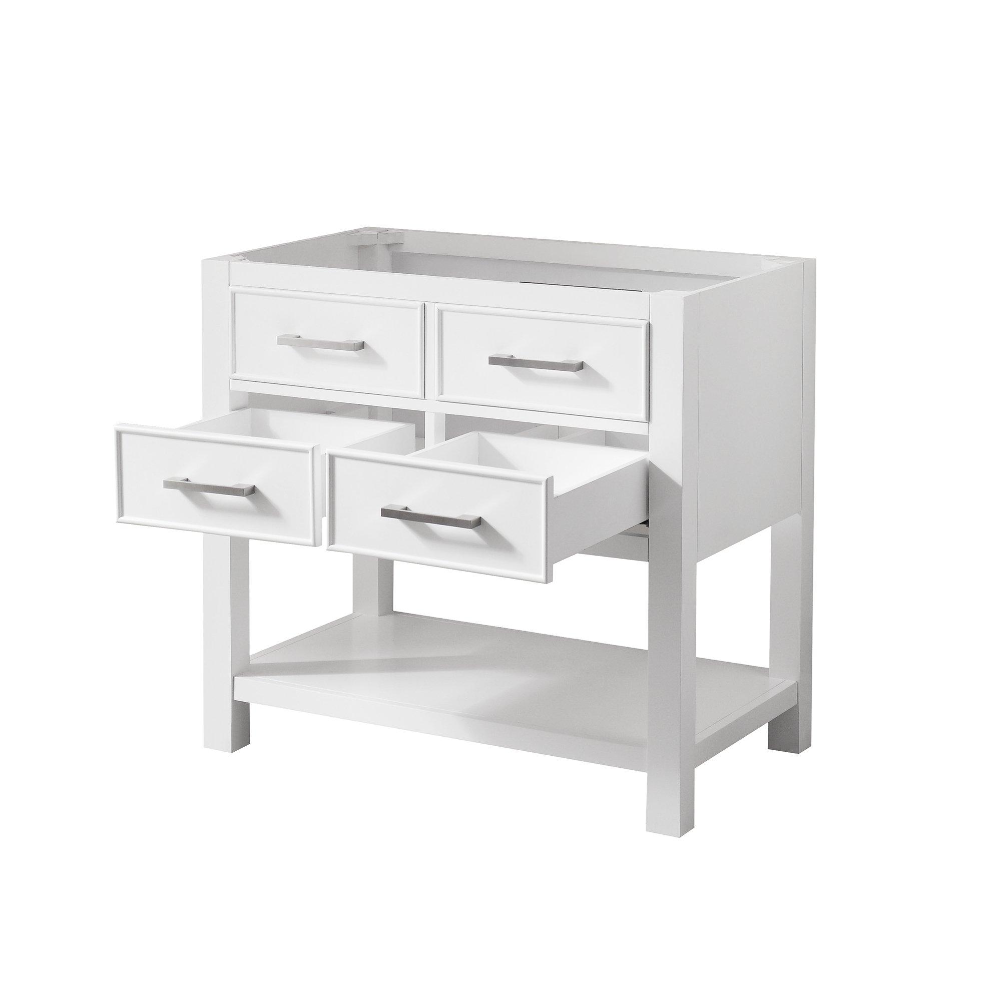 Hampton 42 in. White Single Vanity Base Floor and Decor