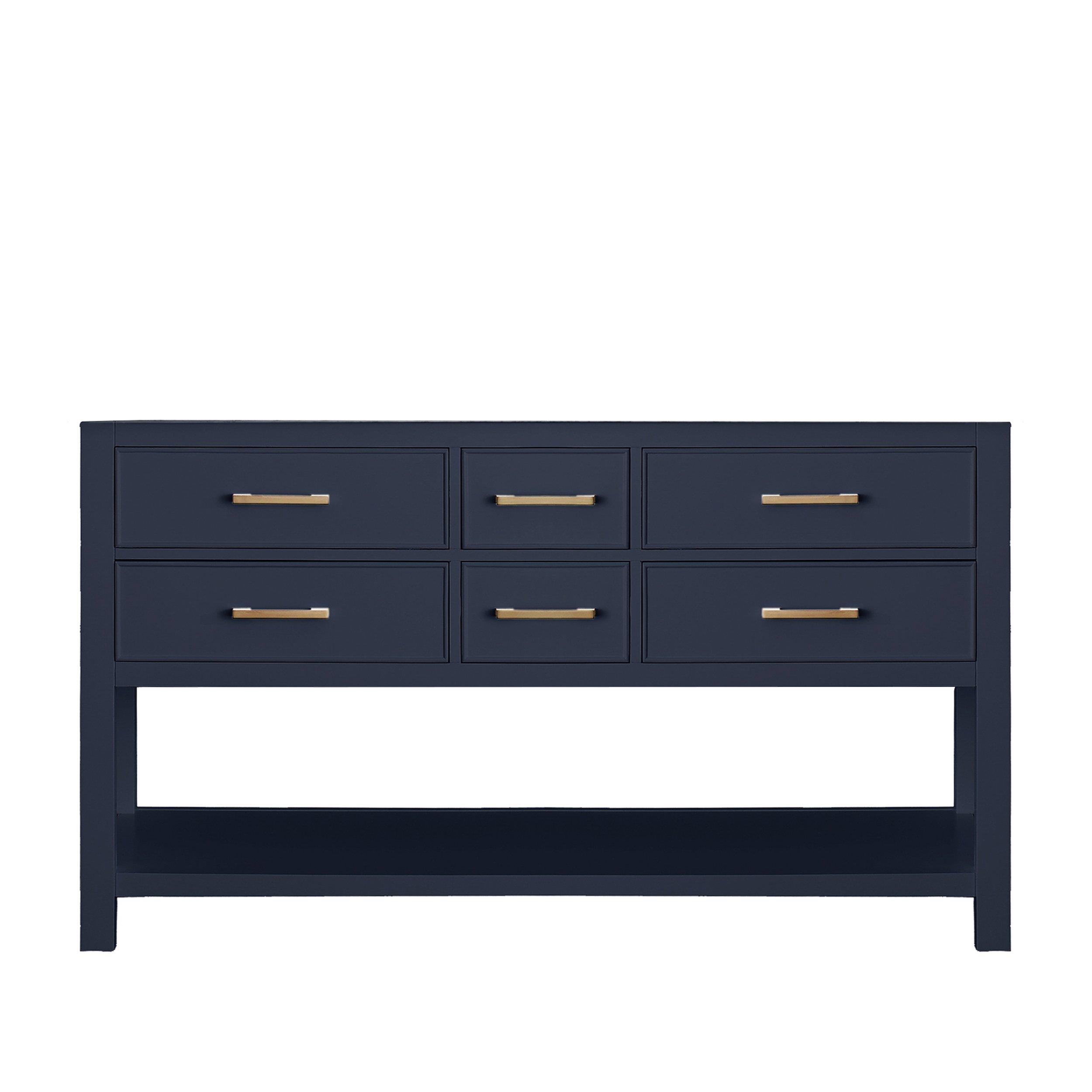 Kent 72 in. Navy Blue Double Vanity Base 72in. 100902949 Floor and Decor