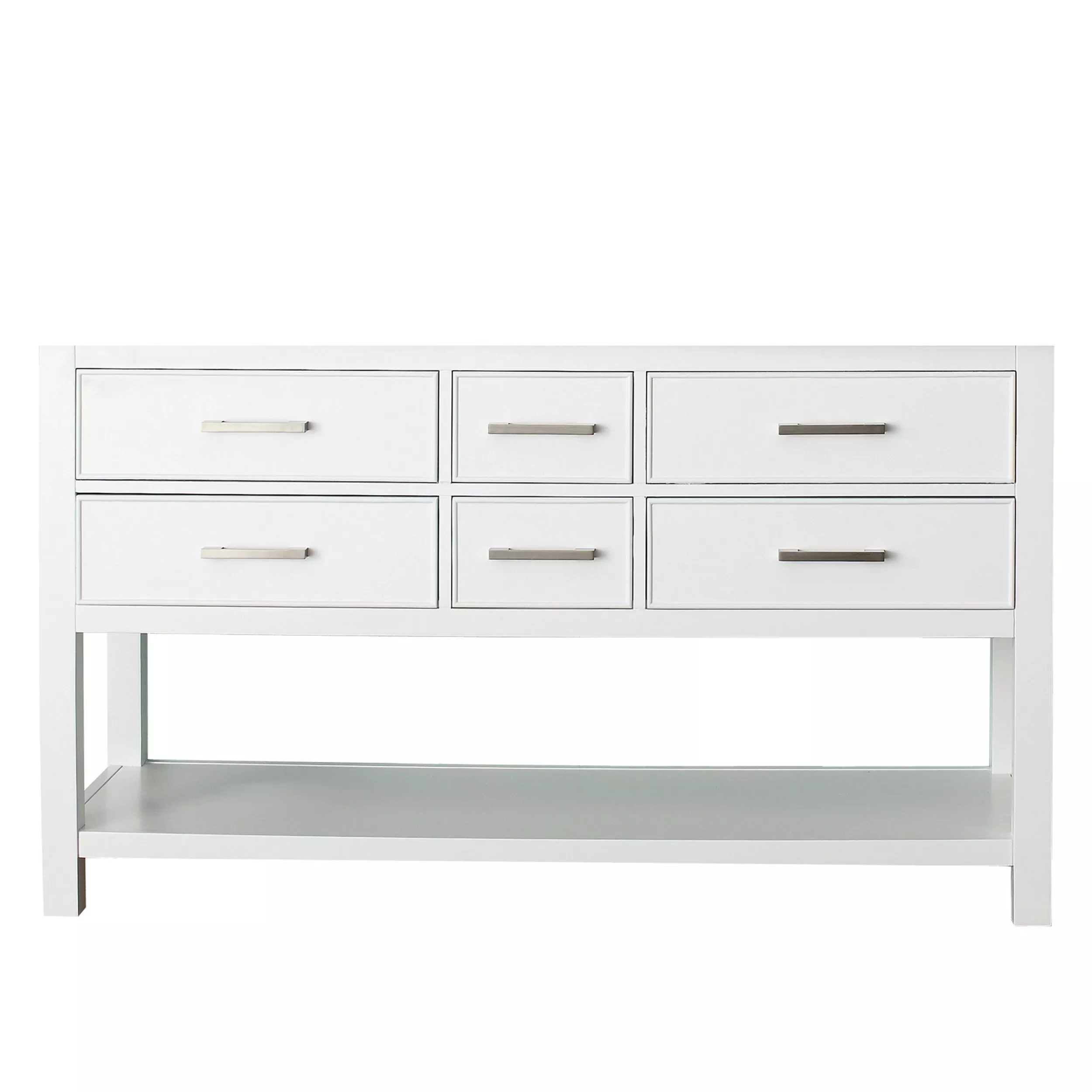 Hampton 60 in. White Double Vanity Base