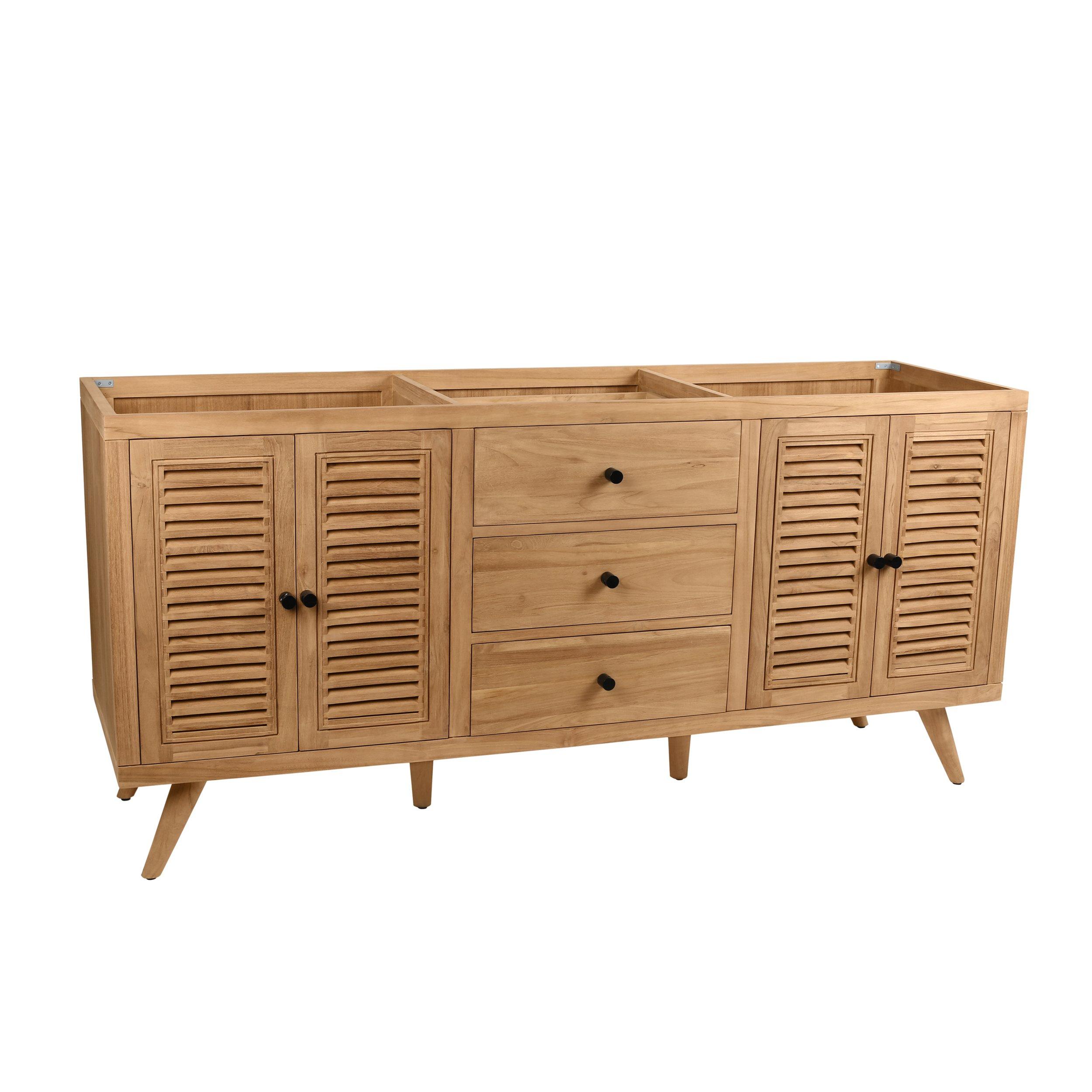 Monroe 72 in. Natural Double Vanity Base