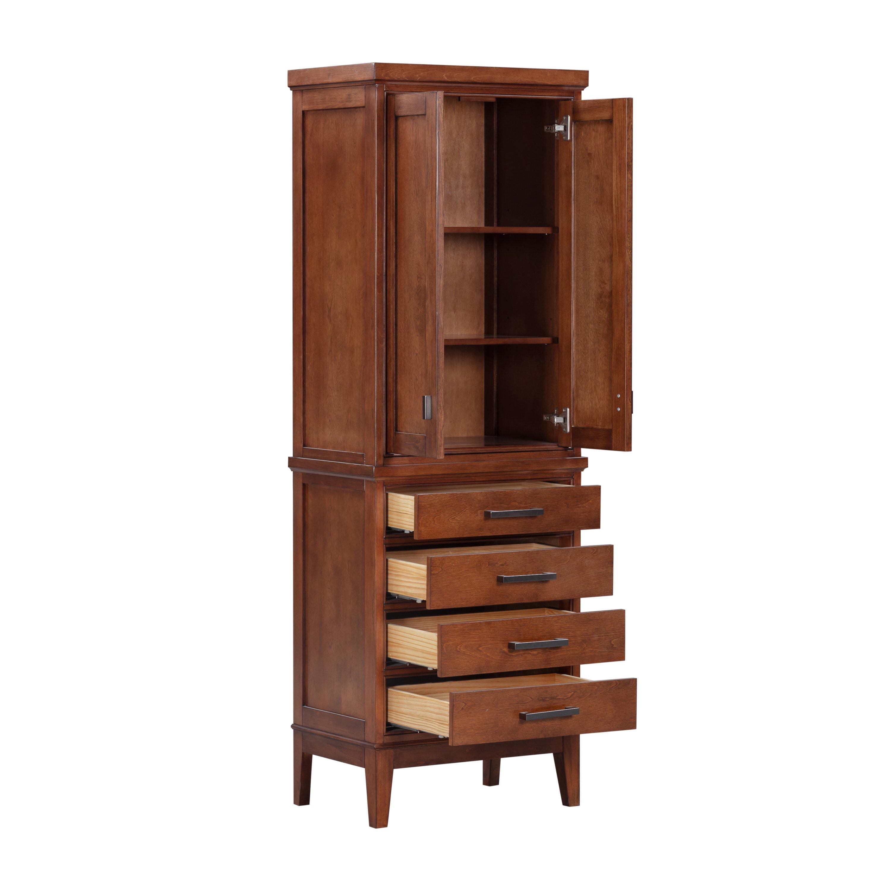 Landon 24 in. Tobacco Linen Tower