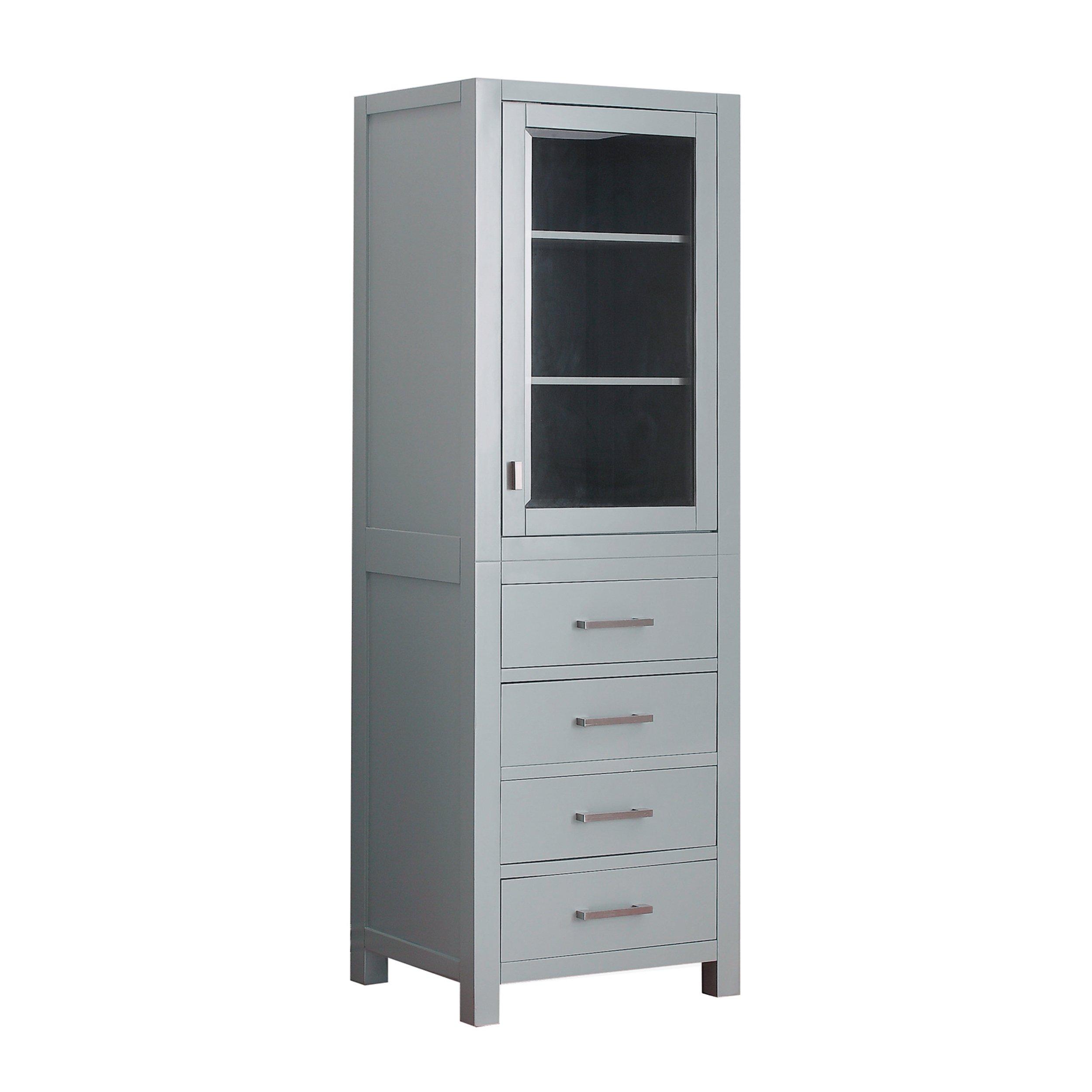 Kent 24 in. Chilled Gray Linen Tower