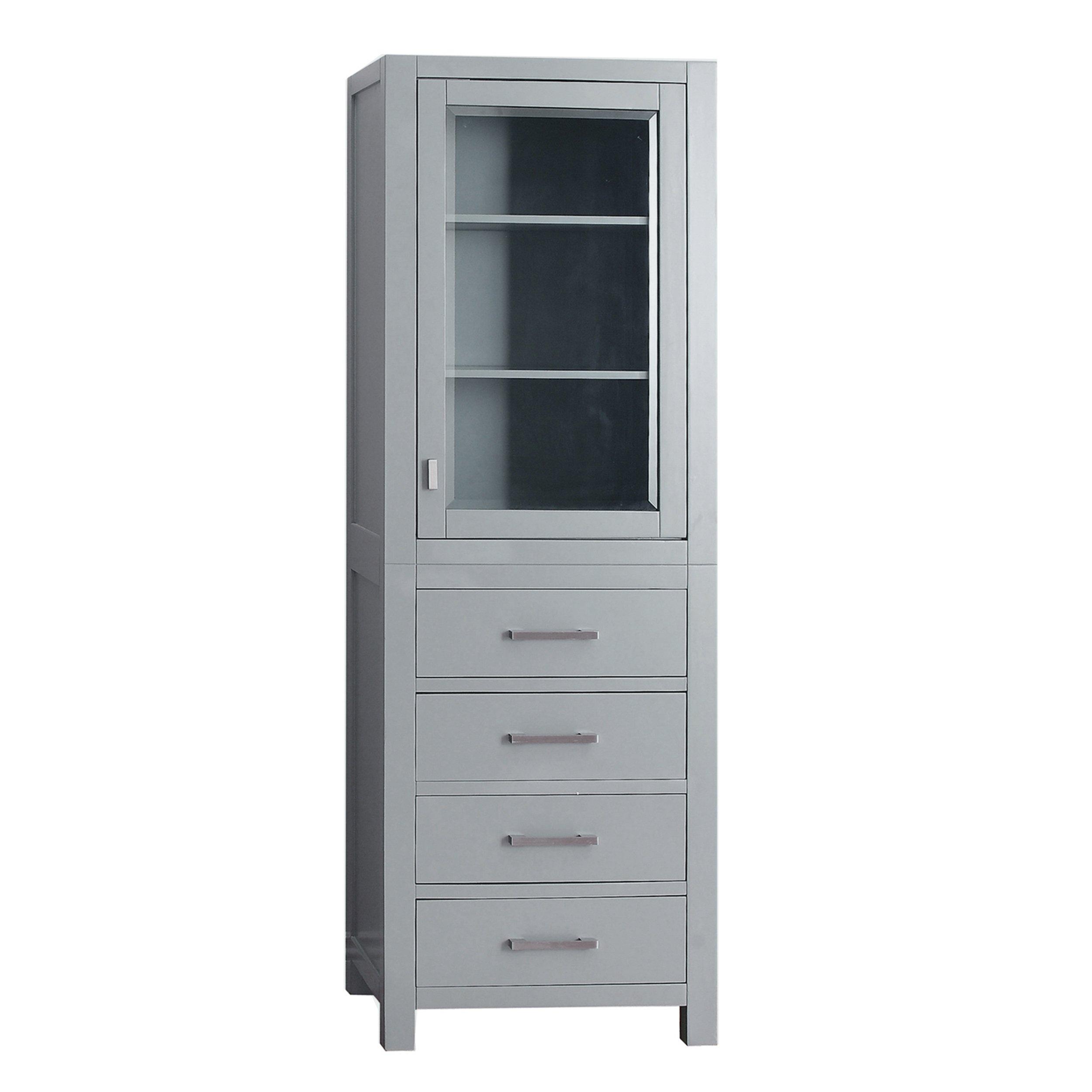 Kent 24 in. Chilled Gray Linen Tower