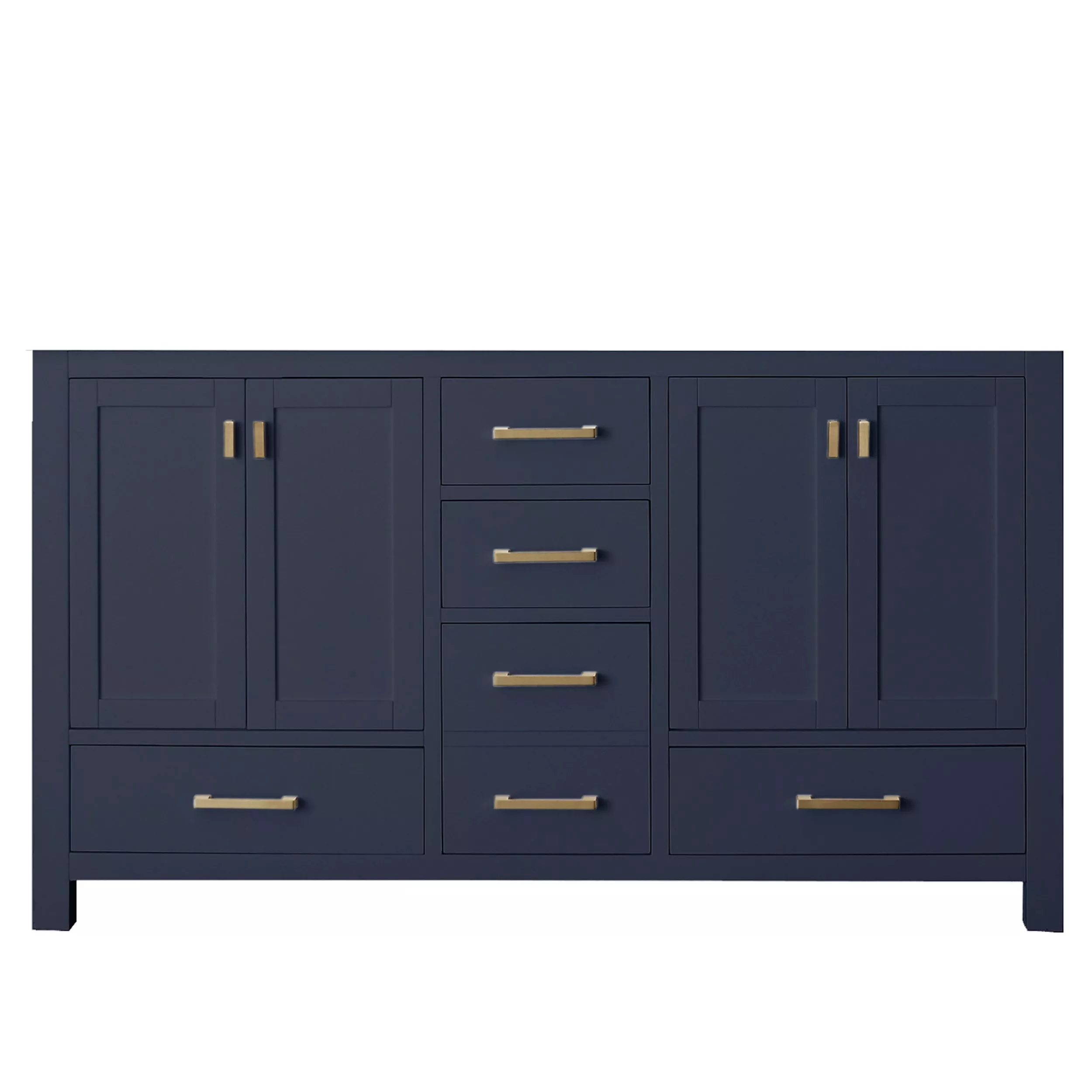 Kent 60 in. Navy Blue Double Vanity Base Floor and Decor